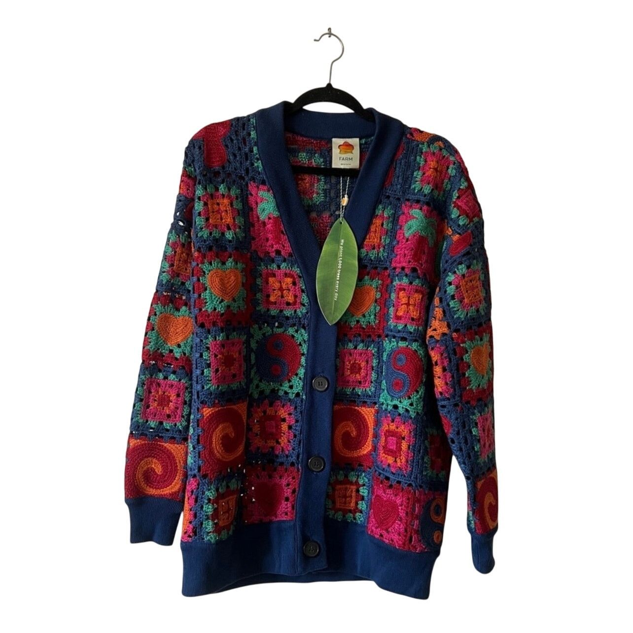 Farm Rio FARM Rio Crochet Icons Cardigan multicolored size S Size S / US 4 / IT 40 - 4 Thumbnail