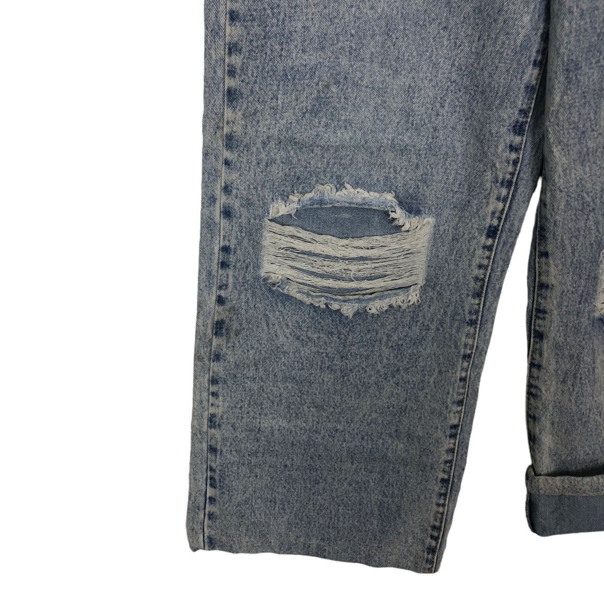 Japanese Brand 🔥VINTAGE CROPPED DENIM JEANS DISTRESSED JAPAN RICK OWENS Size US 26 / EU 42 - 10 Thumbnail