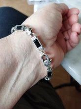 Jewelry × Vintage Silver Grass Pattern Bracelet Minimalist Style Size ONE SIZE - 3 Thumbnail