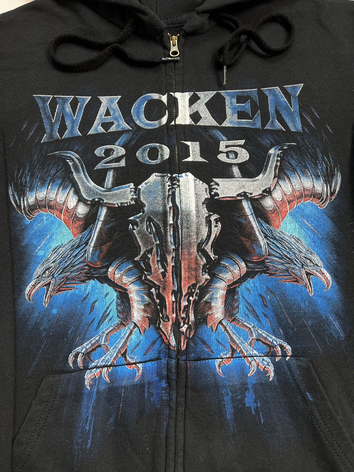 Band Tees × Vintage Hoodie Wacken 2015 Metal Festival Zipped Black Size US L / EU 52-54 / 3 - 4 Thumbnail