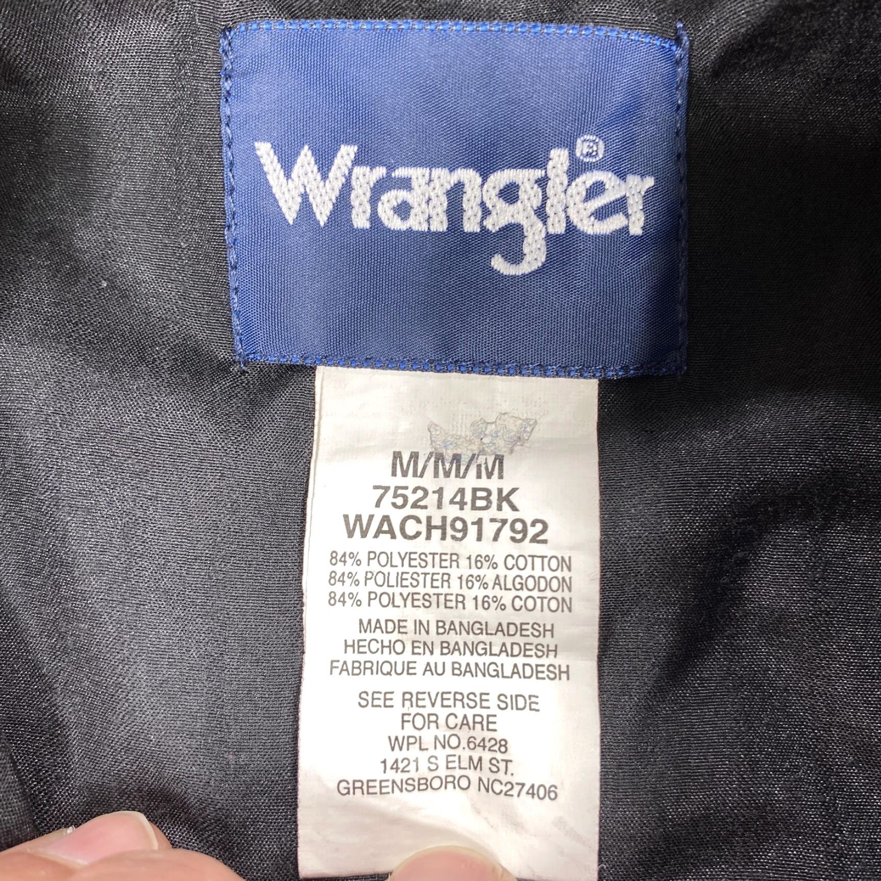 Wrangler Wrangler Shirt Mens Medium Black Stripe Long Sleeve Western Button-Up Casual Size US M / EU 48-50 / 2 - 3 Thumbnail