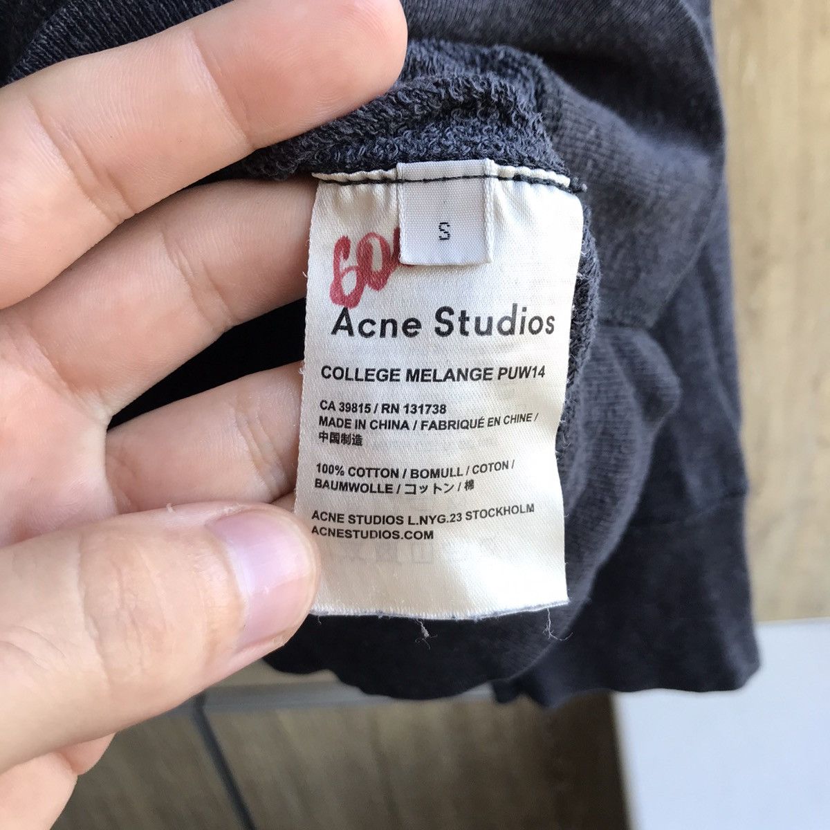 Acne Studios Acne Studios College Crewneck Sweatshirt mens size S/M Size US S / EU 44-46 / 1 - 5 Thumbnail