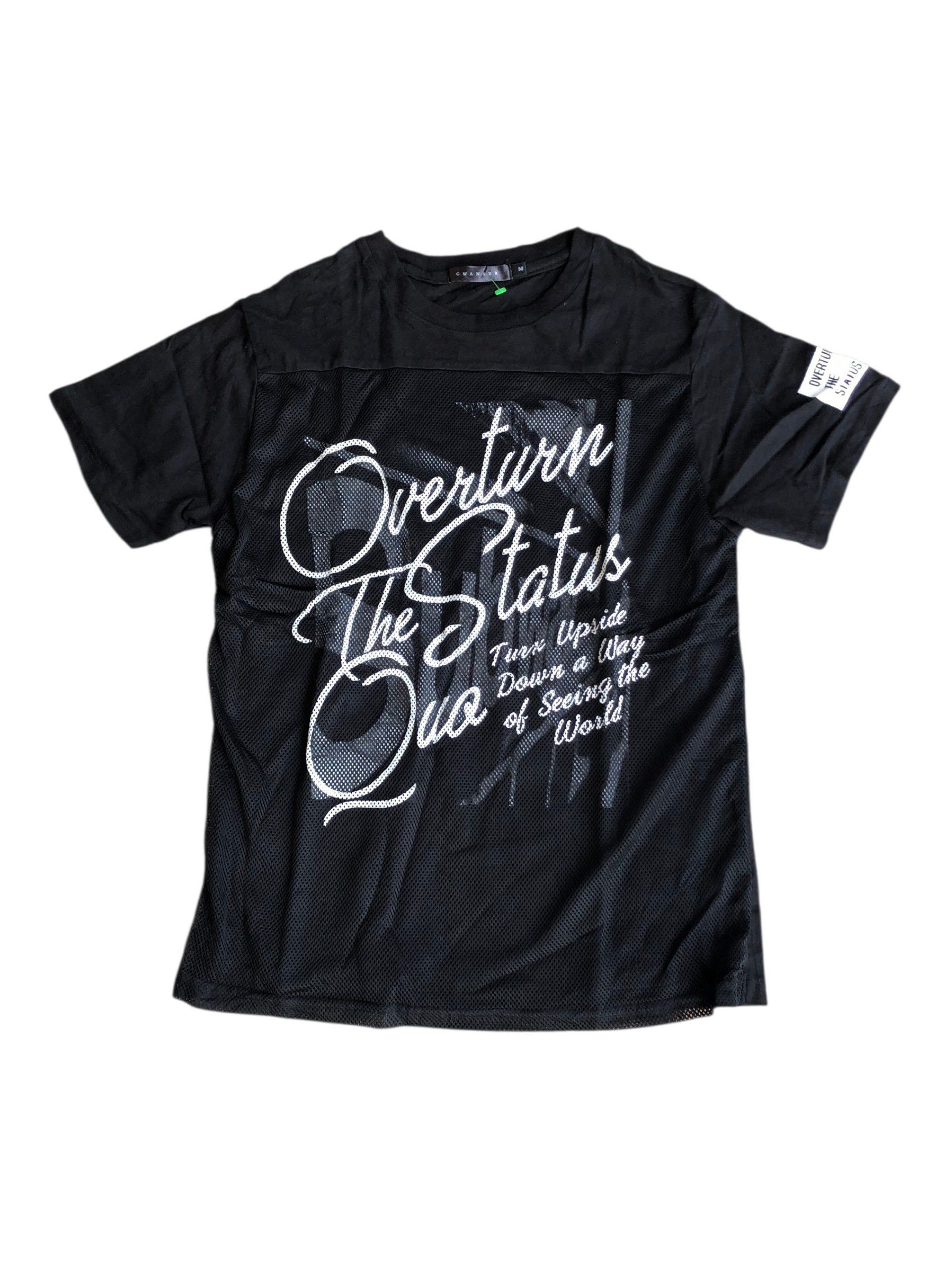 If Six Was Nine 2000s Double Layer Poem Fishnet Vkei Style Y2k Japanese Size US M / EU 48-50 / 2 - 2 Thumbnail