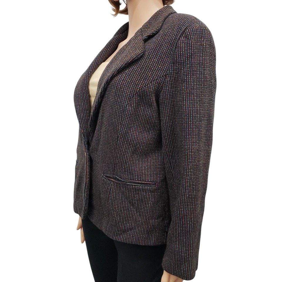 Vintage Vintage Savannah Made in USA Tweed Blazer Jacket Wool 14 Size M / US 6-8 / IT 42-44 - 4 Thumbnail