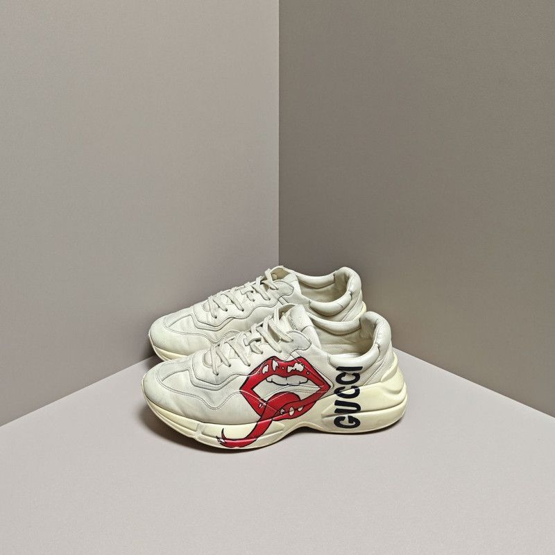 Gucci Gucci Rhyton Leather Lip Print Sneakers Size US 9.5 / EU 42-43 - 1 Thumbnail