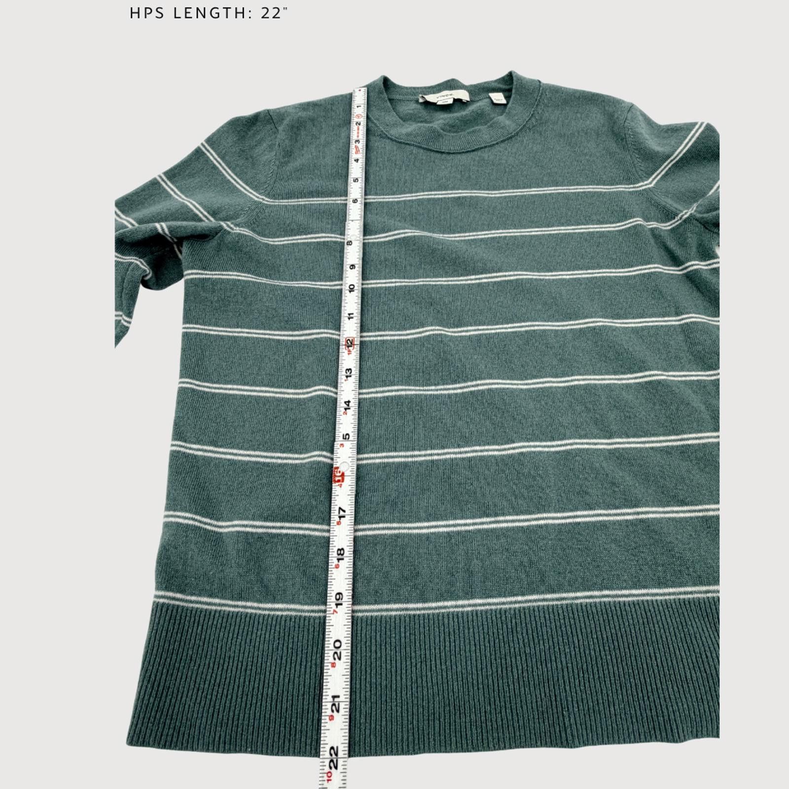 Vince Vince Wool Cashmere Striped Sweater Sage Green Size M Size M / US 6-8 / IT 42-44 - 8 Thumbnail
