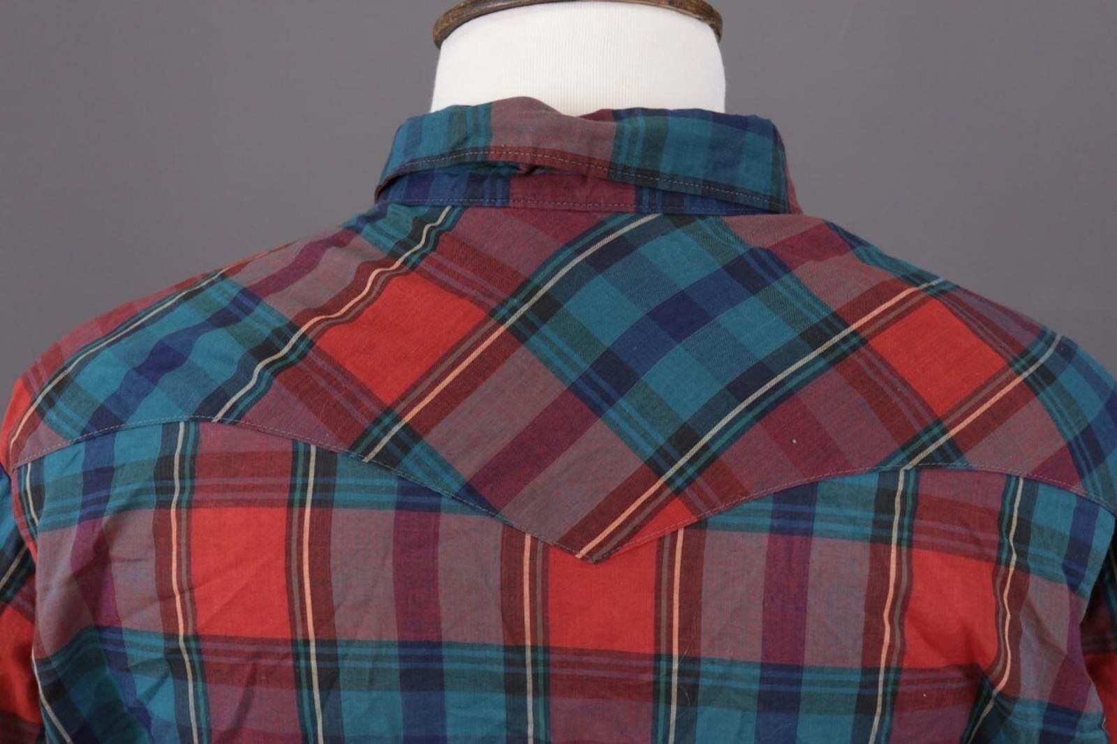 Wrangler Vintage Wrangler Multi Check Snap Western Shirt Size XL Size US XL / EU 56 / 4 - 11 Thumbnail