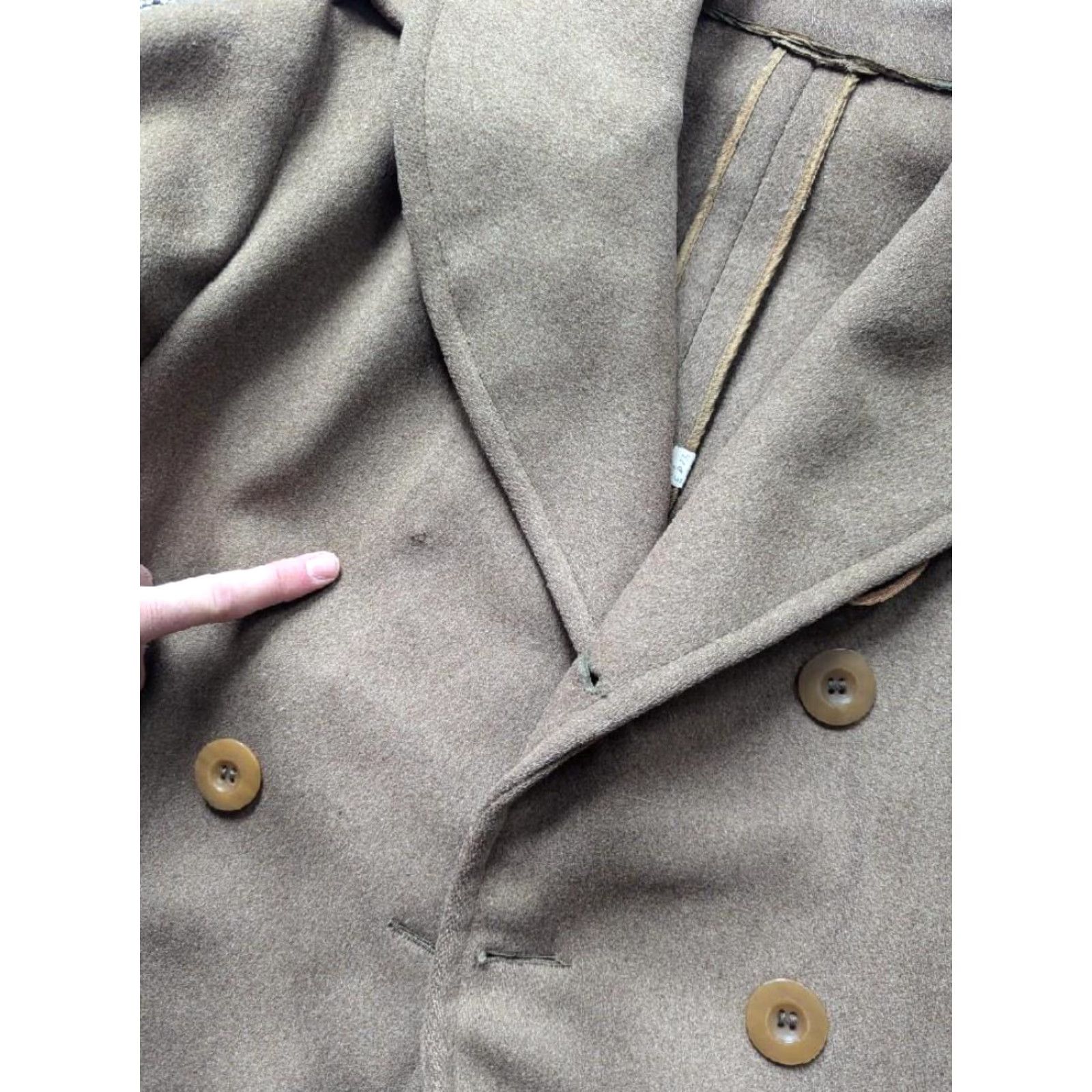 Jeep VINTAGE Mackinaw US Army WWII Jeep Officers Wool Peacoat Jacket Coat Wool Navy Brown XS Mens Size US XS / EU 42 / 0 - 5 Thumbnail