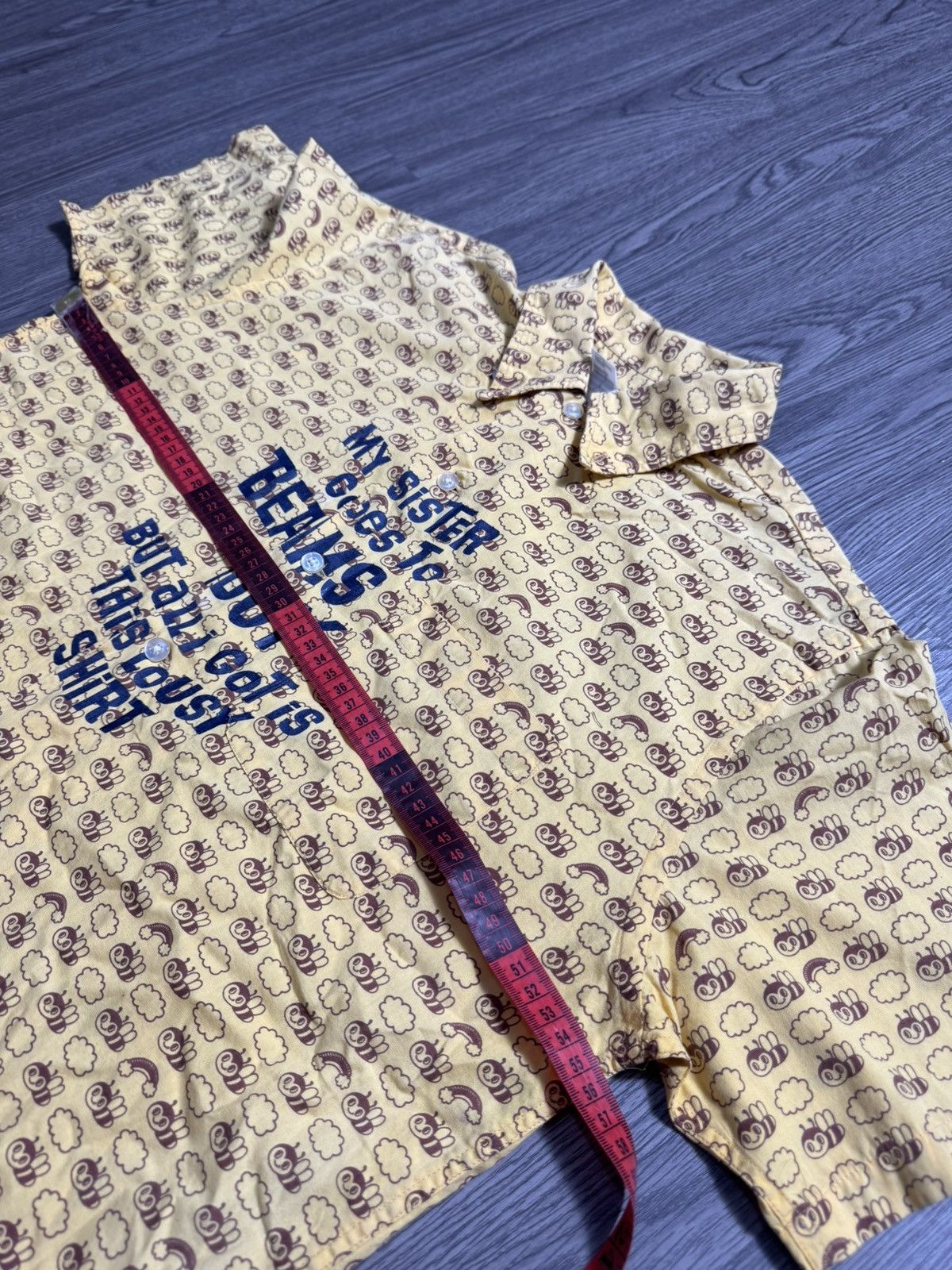 Japanese Brand Beams Boy Japan Print Bee Shirt Button Size US M / EU 48-50 / 2 - 13 Thumbnail