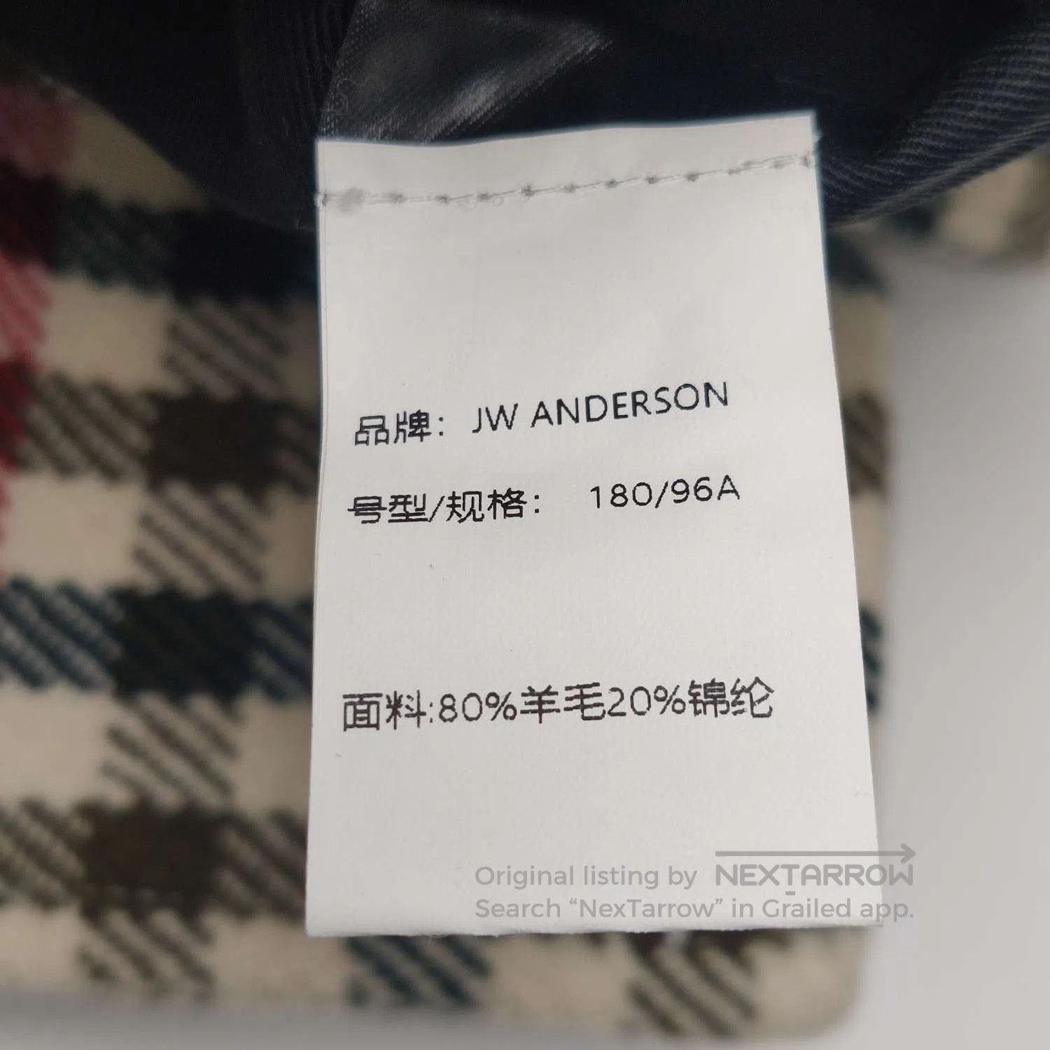 JW Anderson J.W.Anderson Checkered Toggle Hooded Coat. Size US L / EU 52-54 / 3 - 8 Thumbnail