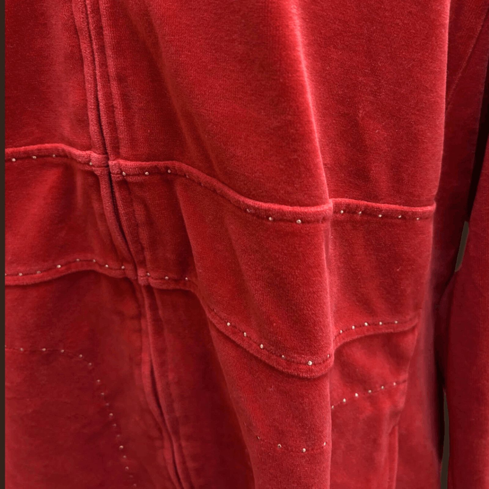St. John VTG Track Jacket | St. John Red Velvet | Y2K Athleisure Size M / US 6-8 / IT 42-44 - 5 Thumbnail