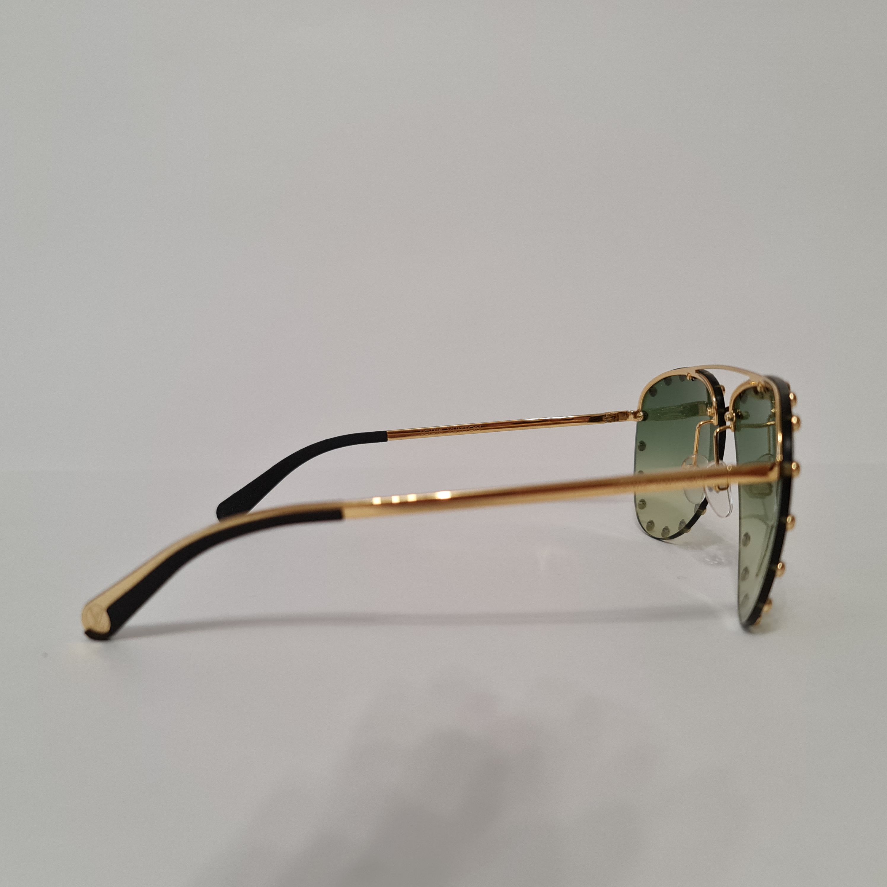 Louis Vuitton Louis Vuitton Green Olive Party Sunglasses Size ONE SIZE - 4 Thumbnail