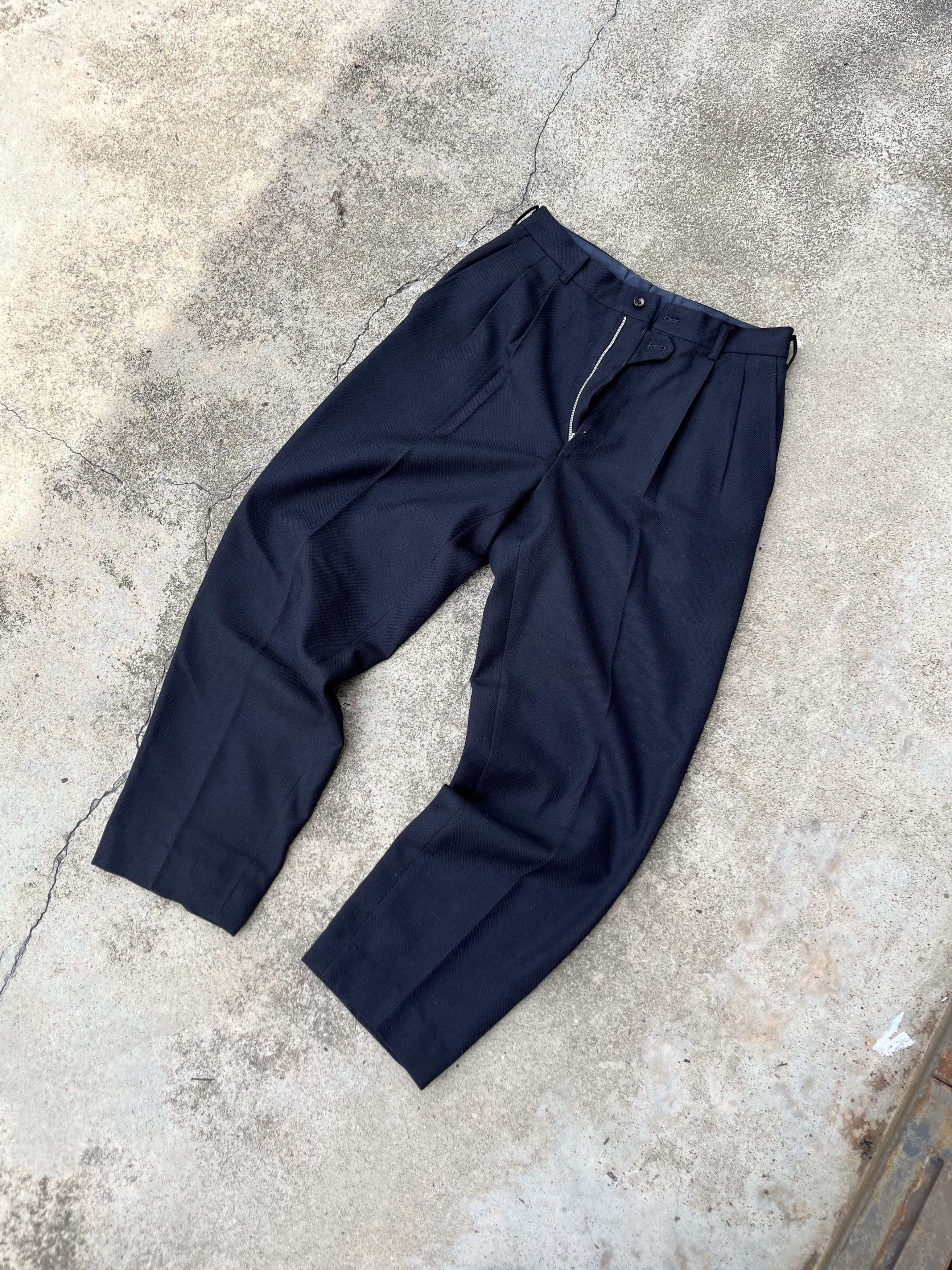 Comme des Garcons × Comme des Garcons Homme Plus × Vintage AW91 Comme Des Garcons Gabardine Wool Pants Size US 30 / EU 46 - 9 Thumbnail