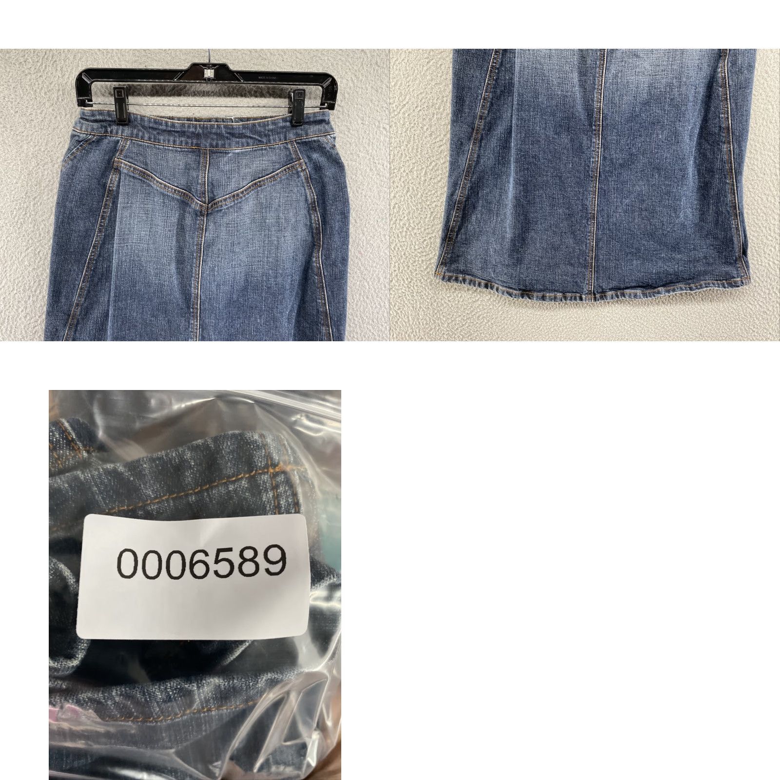 Vintage VINTAGE The Limited Stretch Women's Heavy Denim Skirt in Size 4 Dark Wash Stretch Size 27" / US 4 / IT 40 - 8 Thumbnail