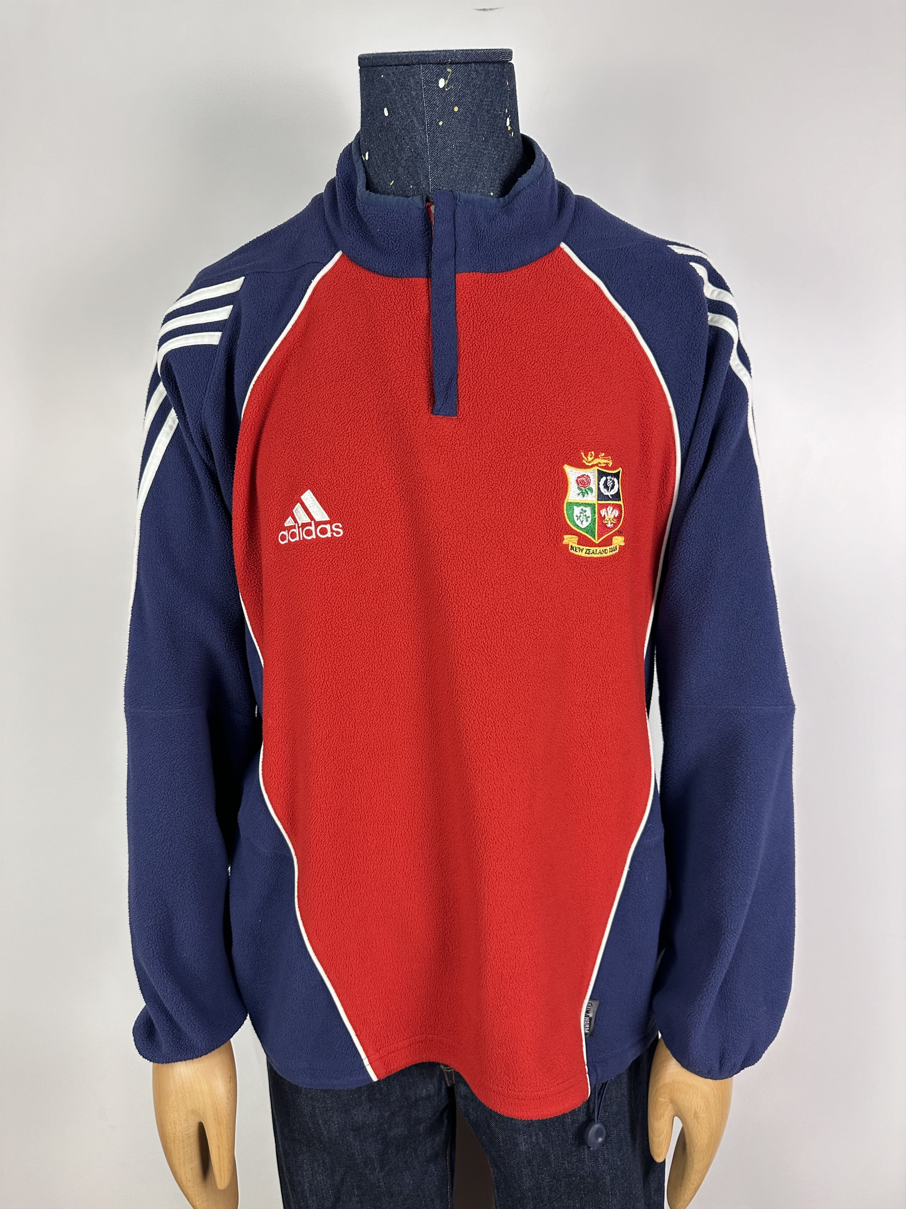 Adidas × Vintage Adidas 2005 RUGBY New Zealand 1/4 Zip Fleece Jacket Sweater Size US L / EU 52-54 / 3 - 2 Thumbnail