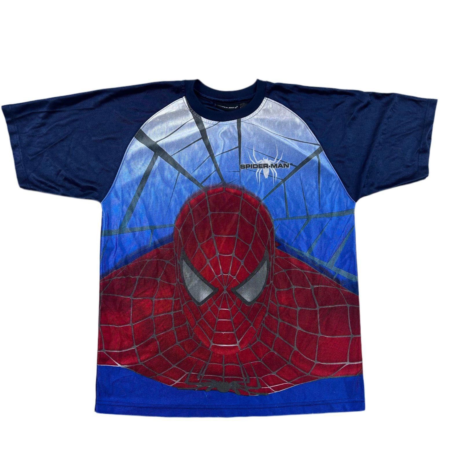 Sony Y2K 2004 Spider-Man 2 Movie Promo Shirt Blue/Multi Mens Sz L Size US L / EU 52-54 / 3 - 2 Thumbnail