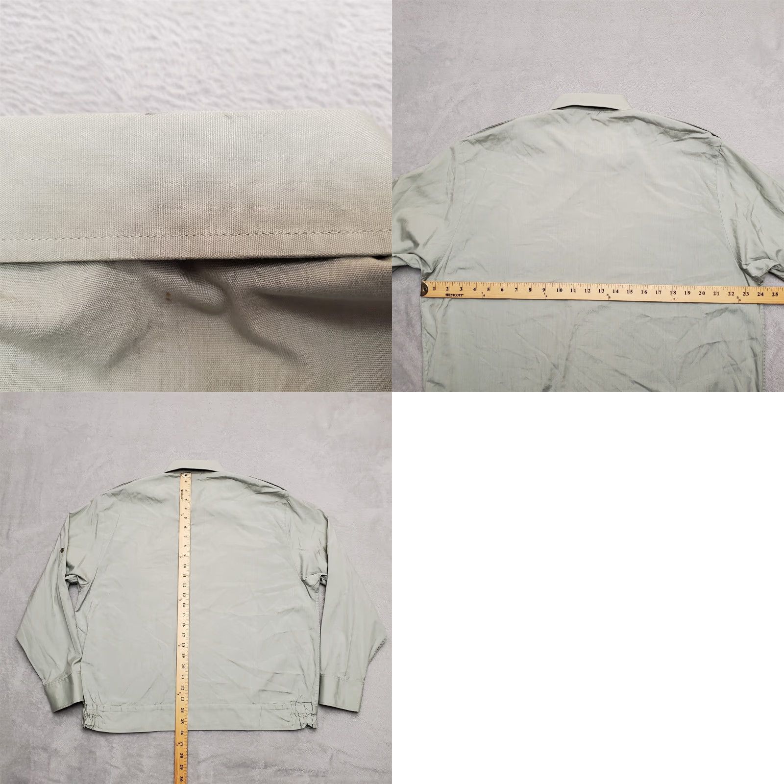 Epaulet VINTAGE Slovak Shirt Mens Large Gray Long Sleeve Coat of Arms Safari Epaulet Size US L / EU 52-54 / 3 - 8 Thumbnail