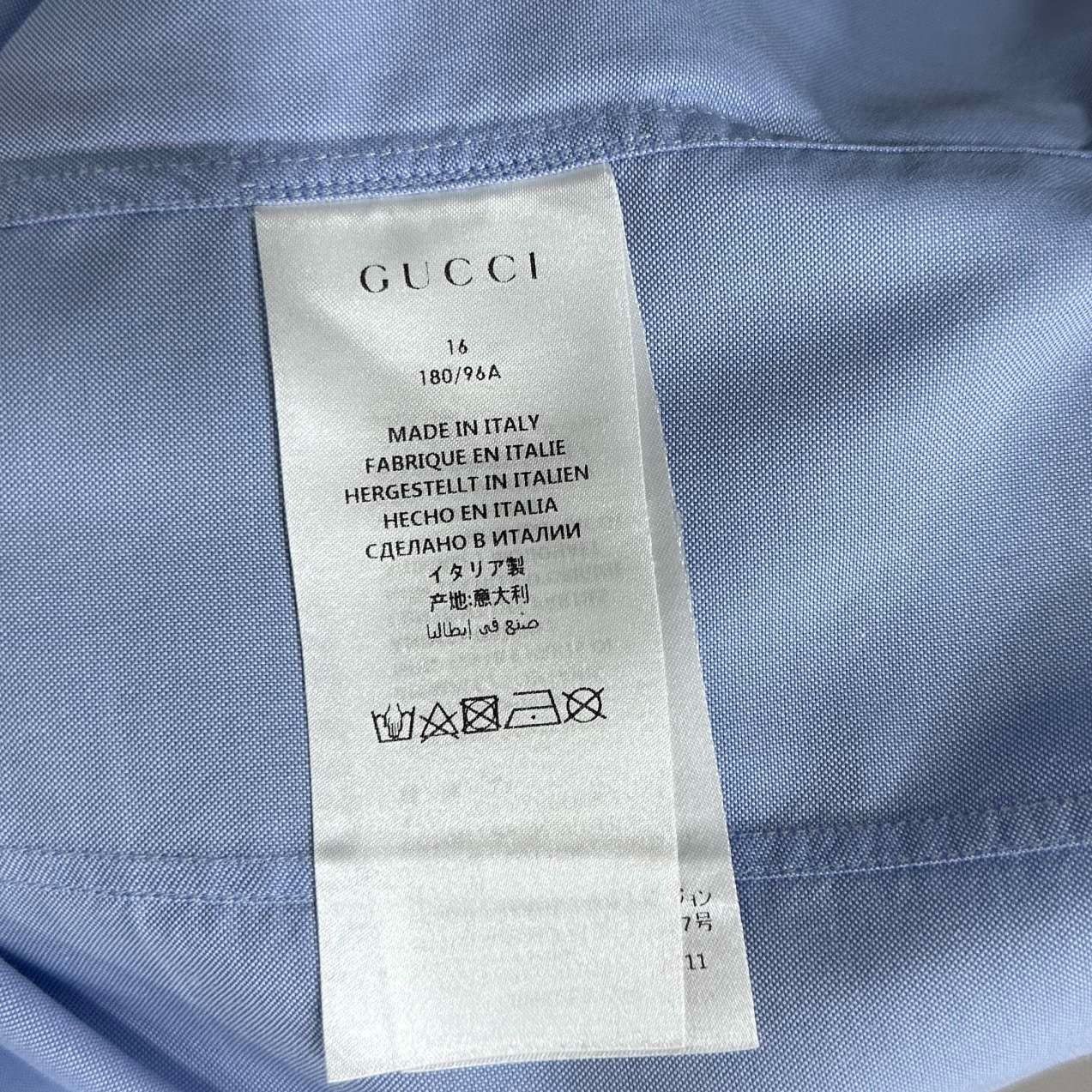 Gucci Gucci light blue long-sleeved shirt 2501-Nextarrow Size US XS / EU 42 / 0 - 5 Thumbnail