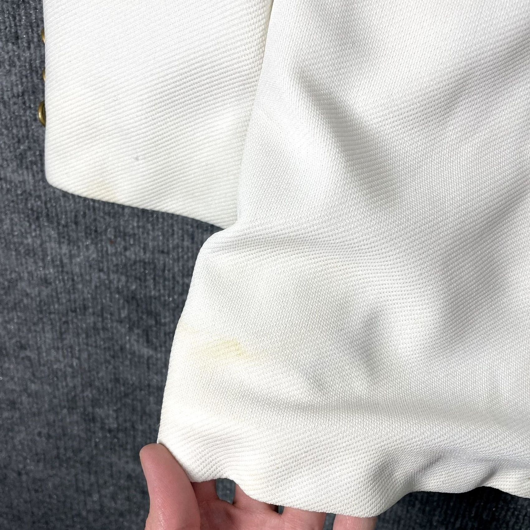 Izod VINTAGE IZOD Blazer Jacket Sport Coat White 60s 70s Size 38 Mens Womens Tennis Golf Preppy Mod GoGo Size 38R - 6 Thumbnail