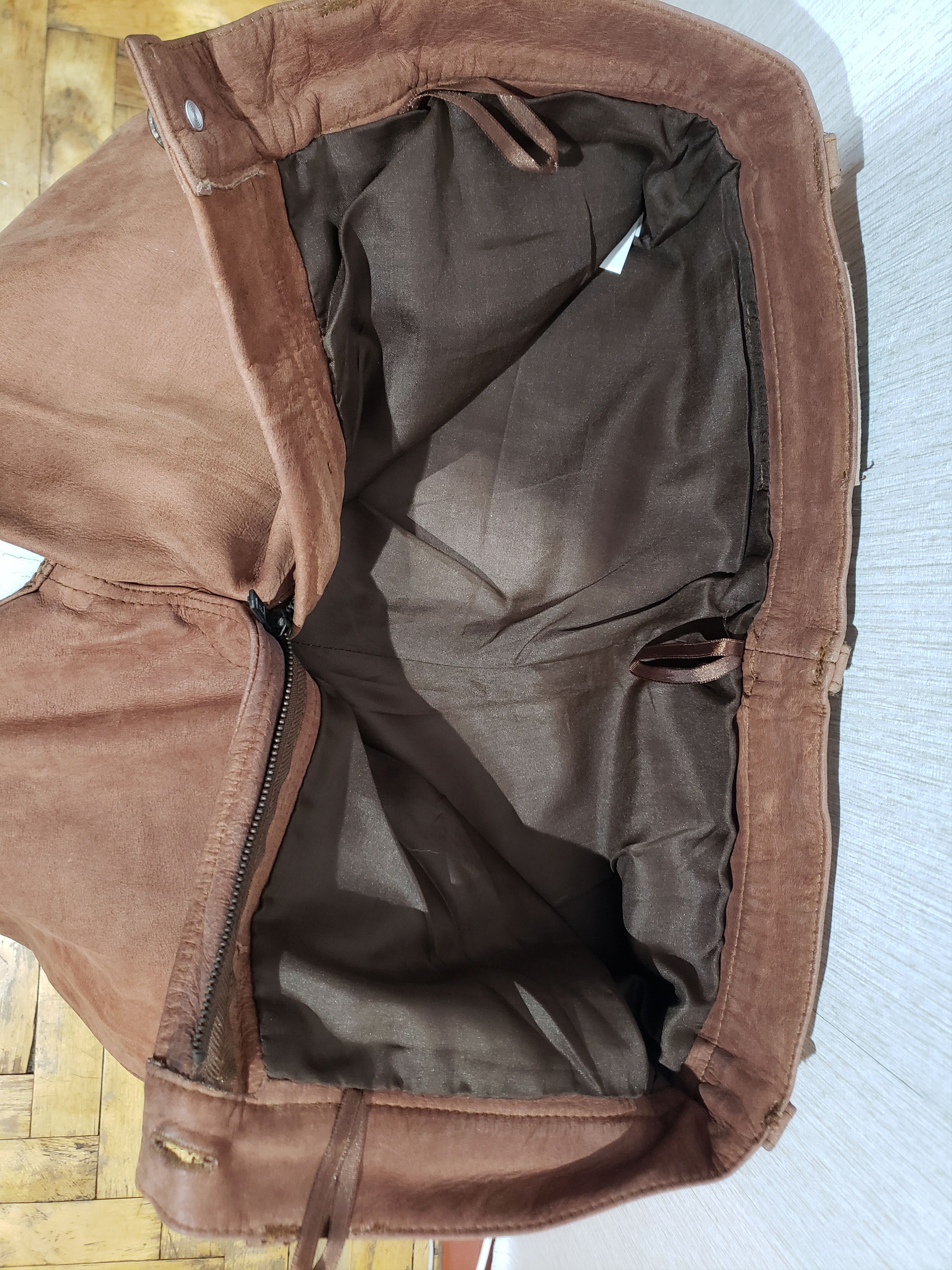 Genuine Leather Brown leather pants made of nubuck leather. Size US 29 - 11 Thumbnail