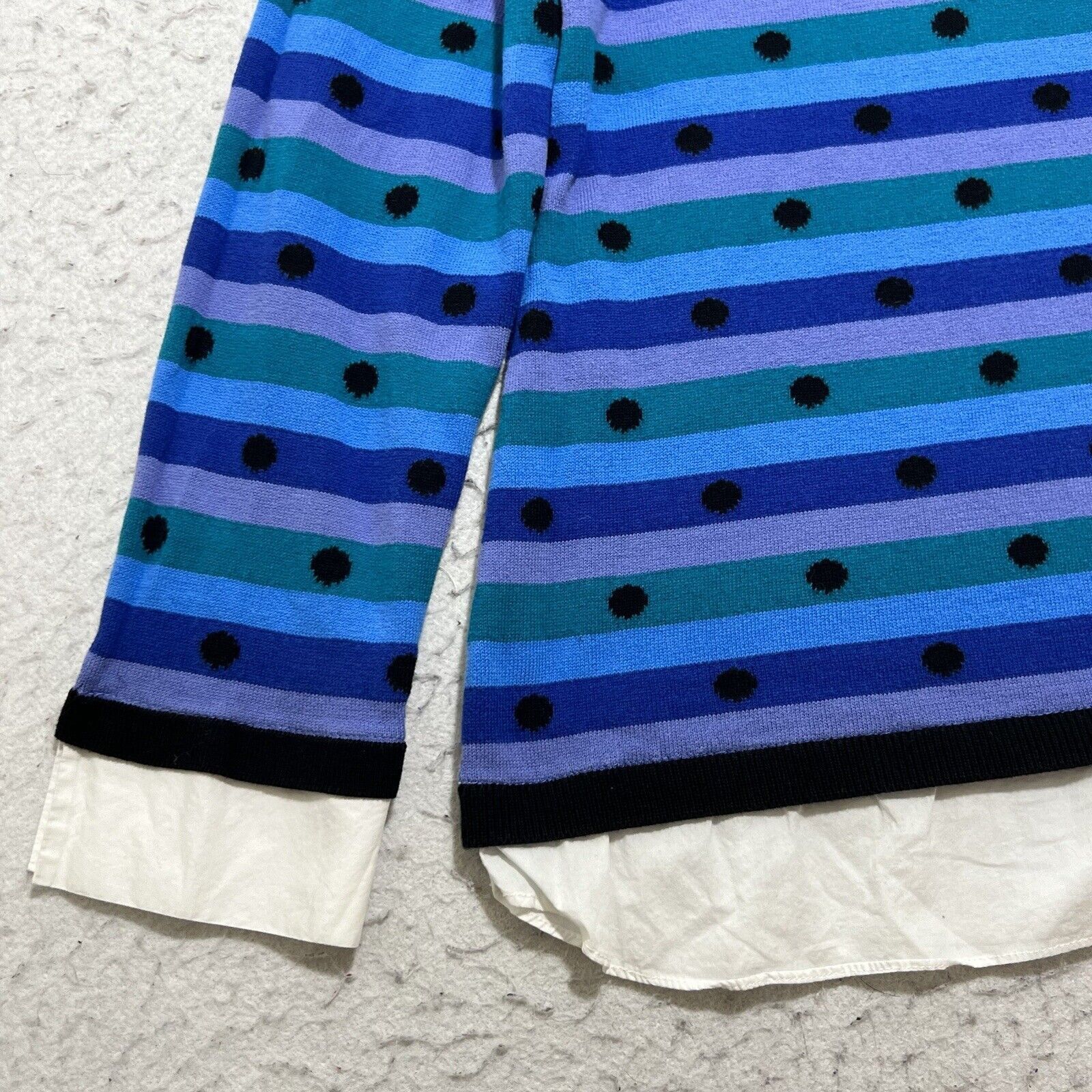 Other Talbots Crewneck Sweater Polka Dot Purple Blue Pattern Size L / US 10 / IT 46 - 7 Thumbnail