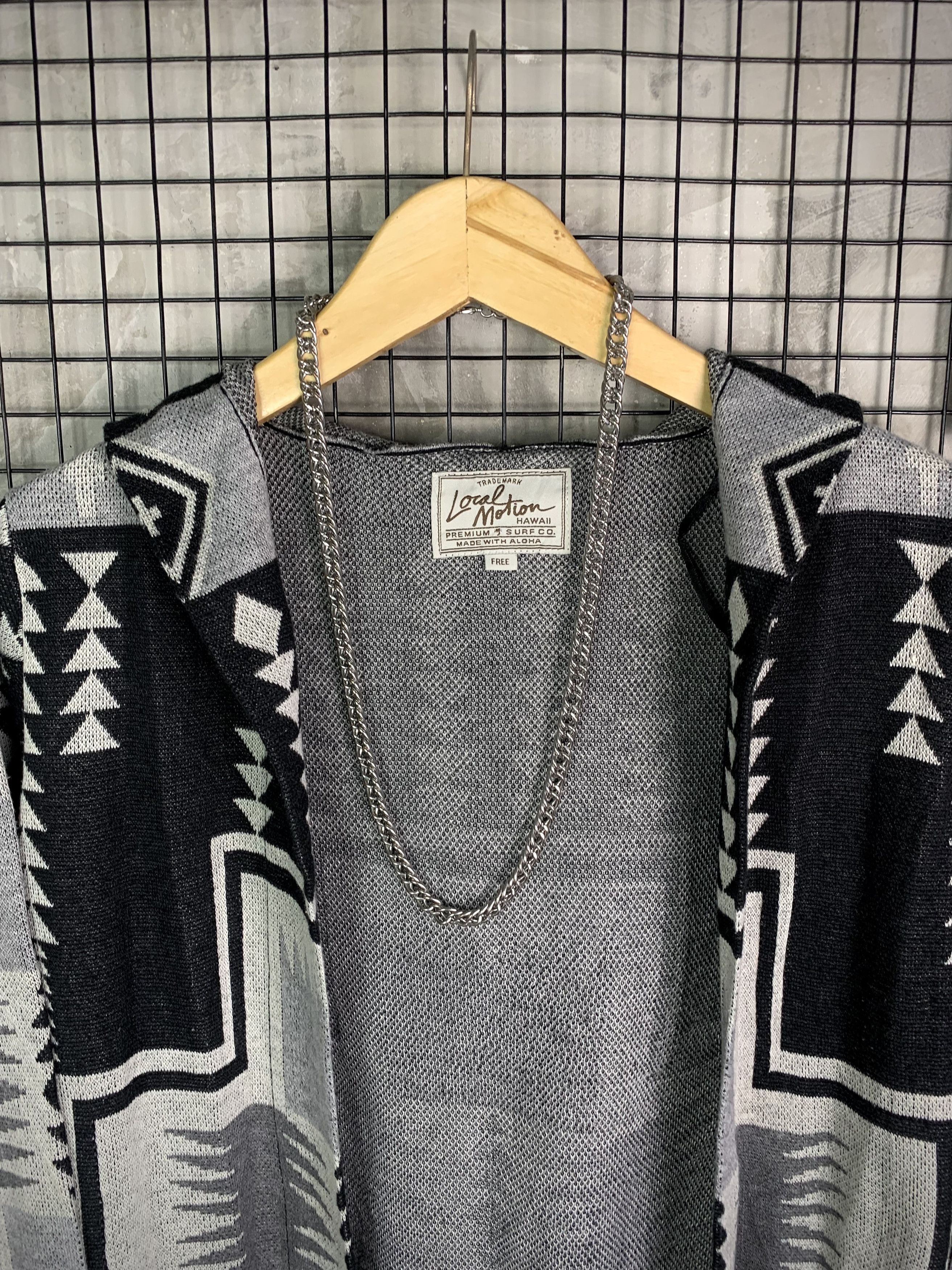 Pendleton LOCAL MOTION Navajo Native Pattern Hooded Open-Front Knit Size US L / EU 52-54 / 3 - 3 Thumbnail