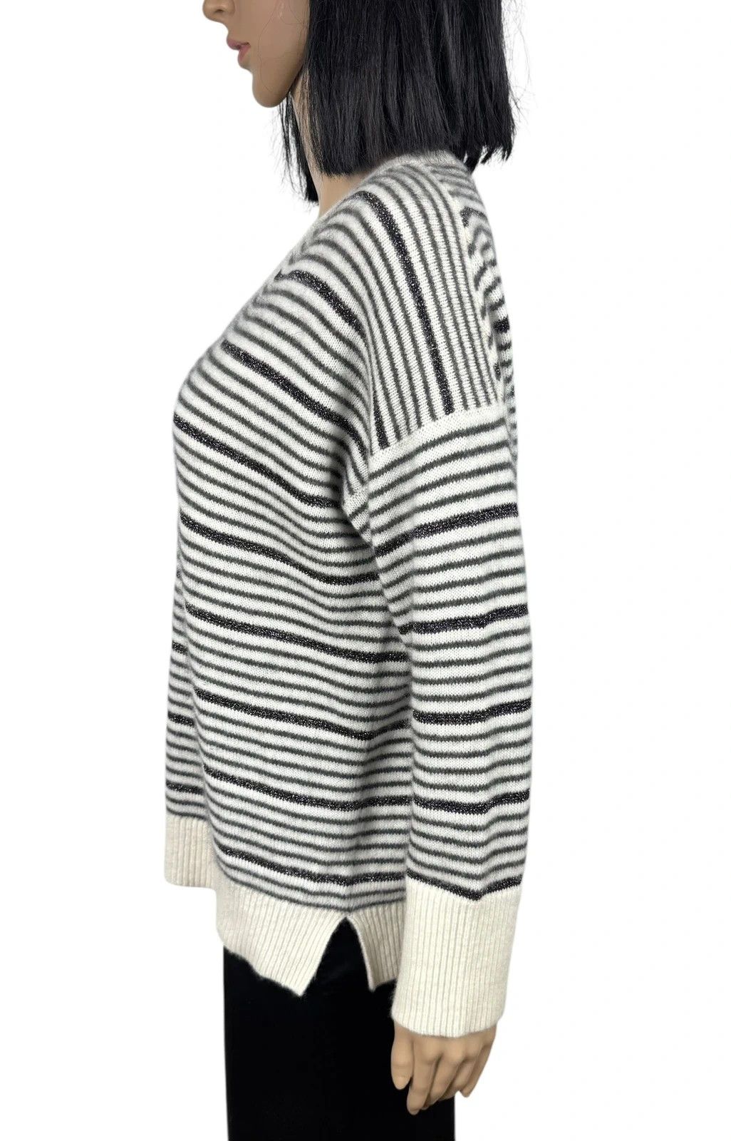 Other Bruno Manetti Striped Jumper V-Neck Wool Cashmere size 44 Size M / US 6-8 / IT 42-44 - 6 Thumbnail
