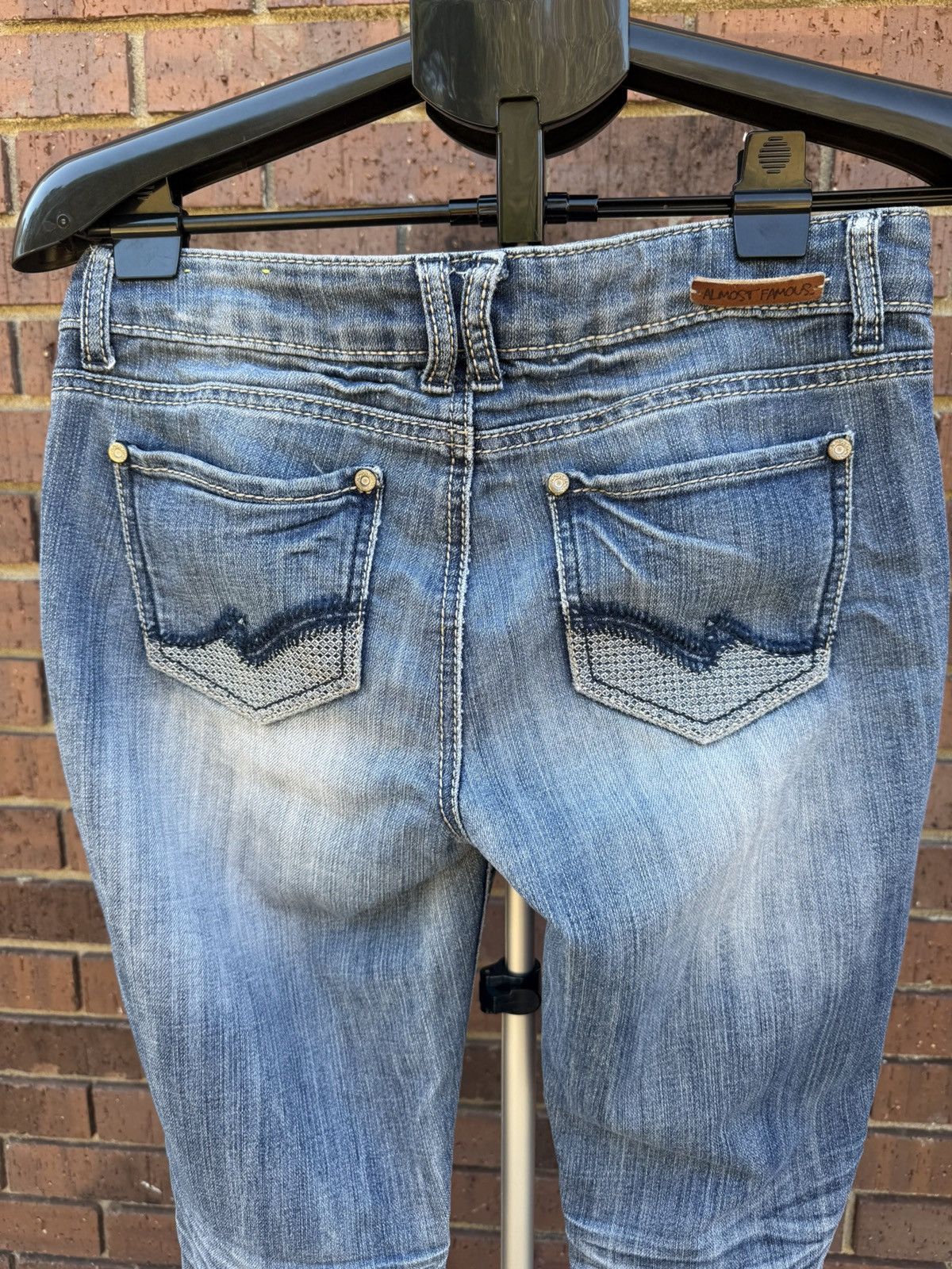 Almost Famous Y2K Almost Famous Stretch Skinny Jeans Low Rise Junior 9 Size 30" / US 8 / IT 44 - 10 Thumbnail