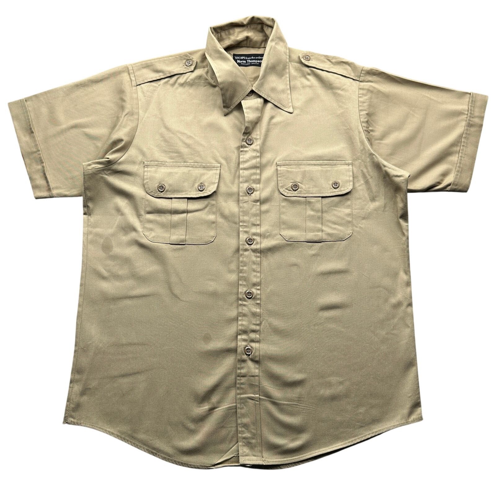 Norm Thompson Vintage 70s 80s Norm Thompson Button Up Shirt Mens L Brown Size US L / EU 52-54 / 3 - 1 Thumbnail