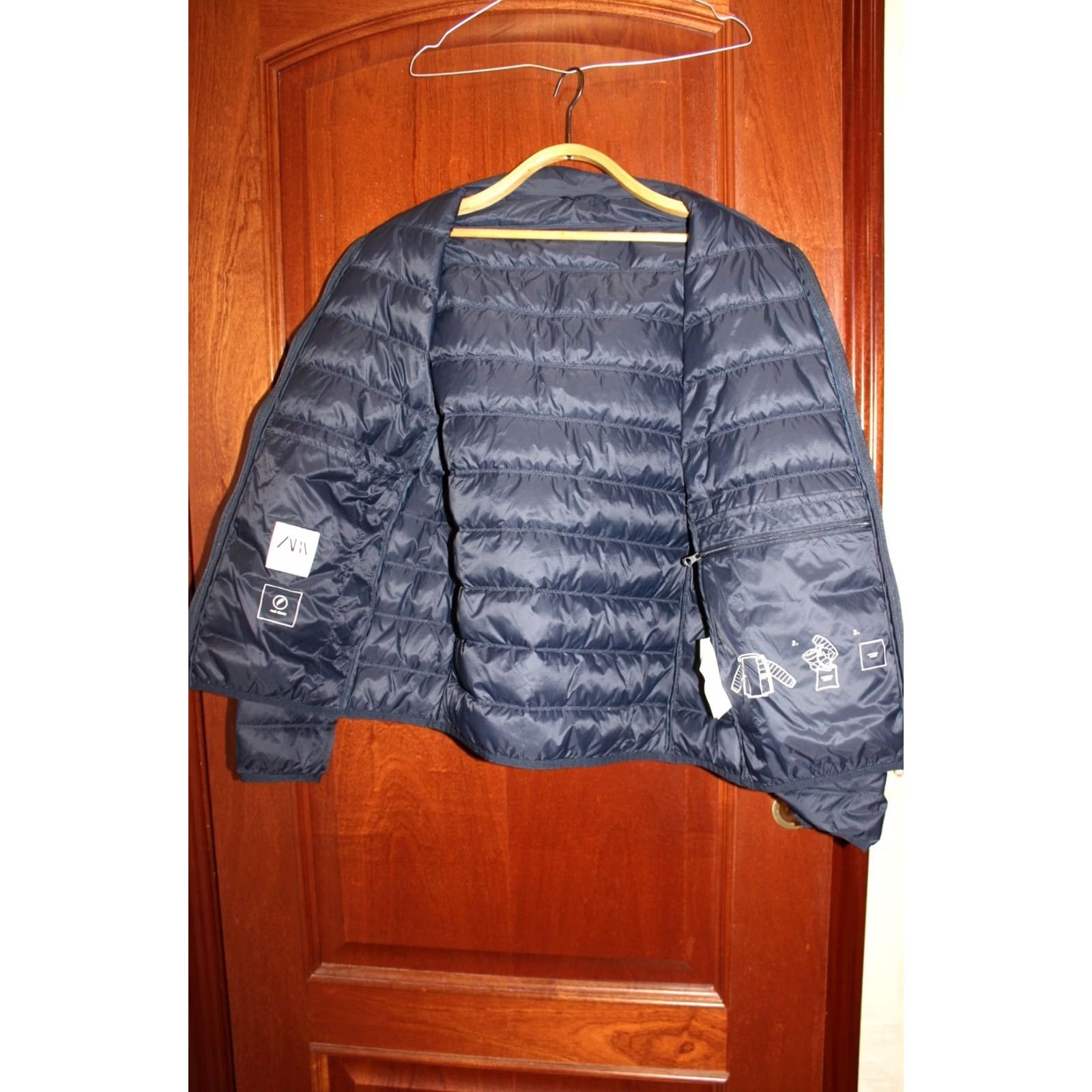 Zara VINTAGE Zara real down Puffer jacket Microdown Blue L Unisex Adults Autumn Winter Sports Theme Size US L / EU 52-54 / 3 - 6 Thumbnail