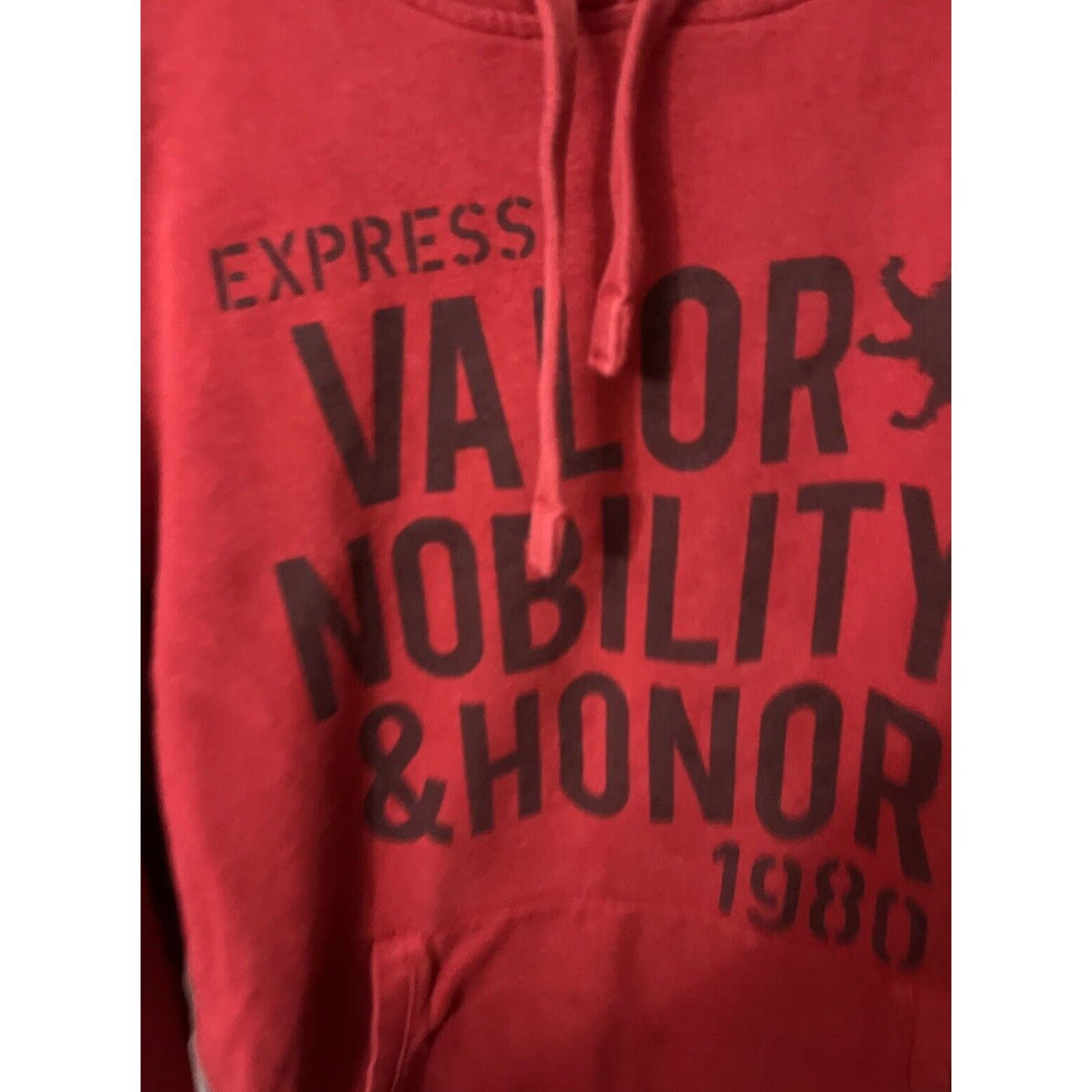 Express Express Hoodie Men’s XL Red - Pullover Graphic Print Hoodie - Kangaroo Pocket - Logo - City Modern American - XXX Size US XL / EU 56 / 4 - 2 Thumbnail