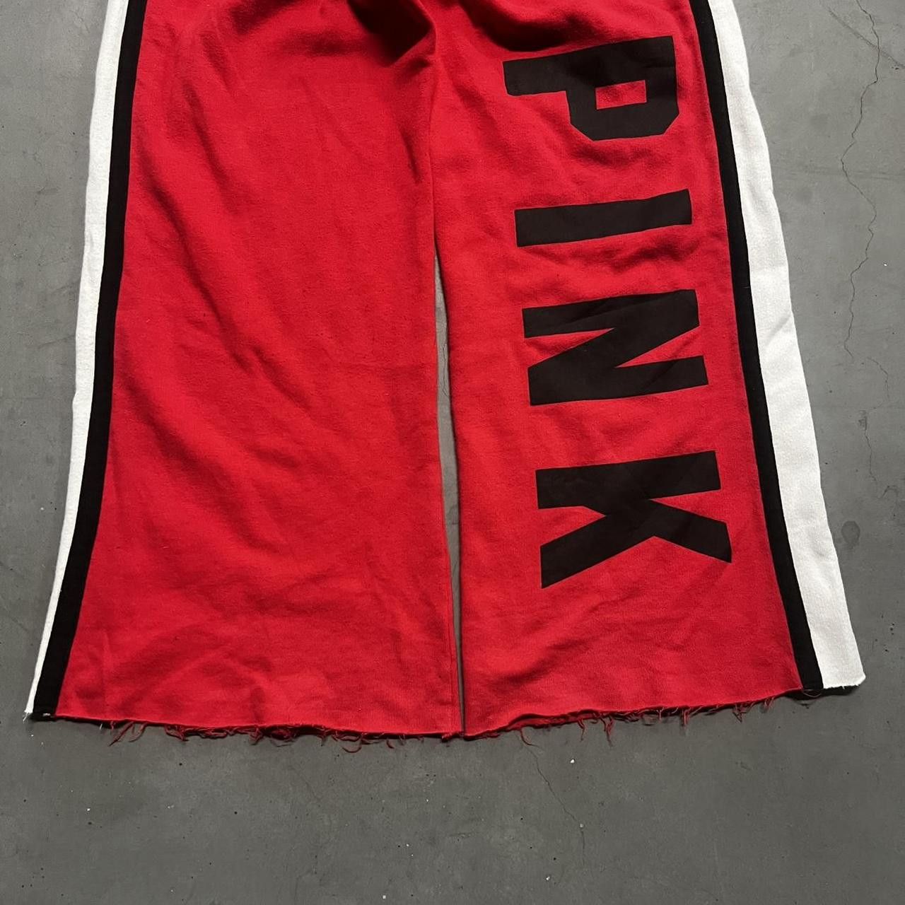 Japanese Brand × Vintage Vintage Y2K Baggy Red Pink Victorias Secret Sweatpants! Size US 36 / EU 52 - 6 Thumbnail