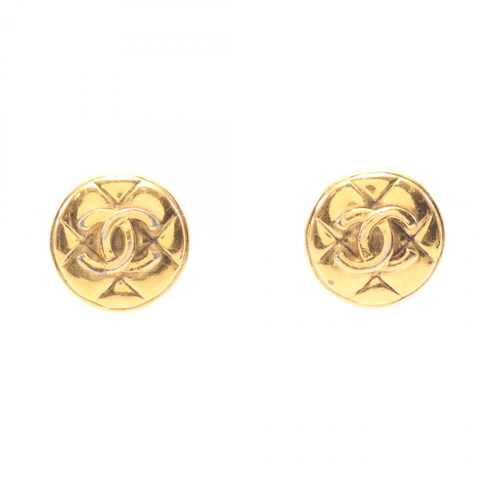 Chanel Chanel Chanel Coco Mark Matelasse Earrings Metal Earrings DUTY FREE for USA Size ONE SIZE - 1 Thumbnail
