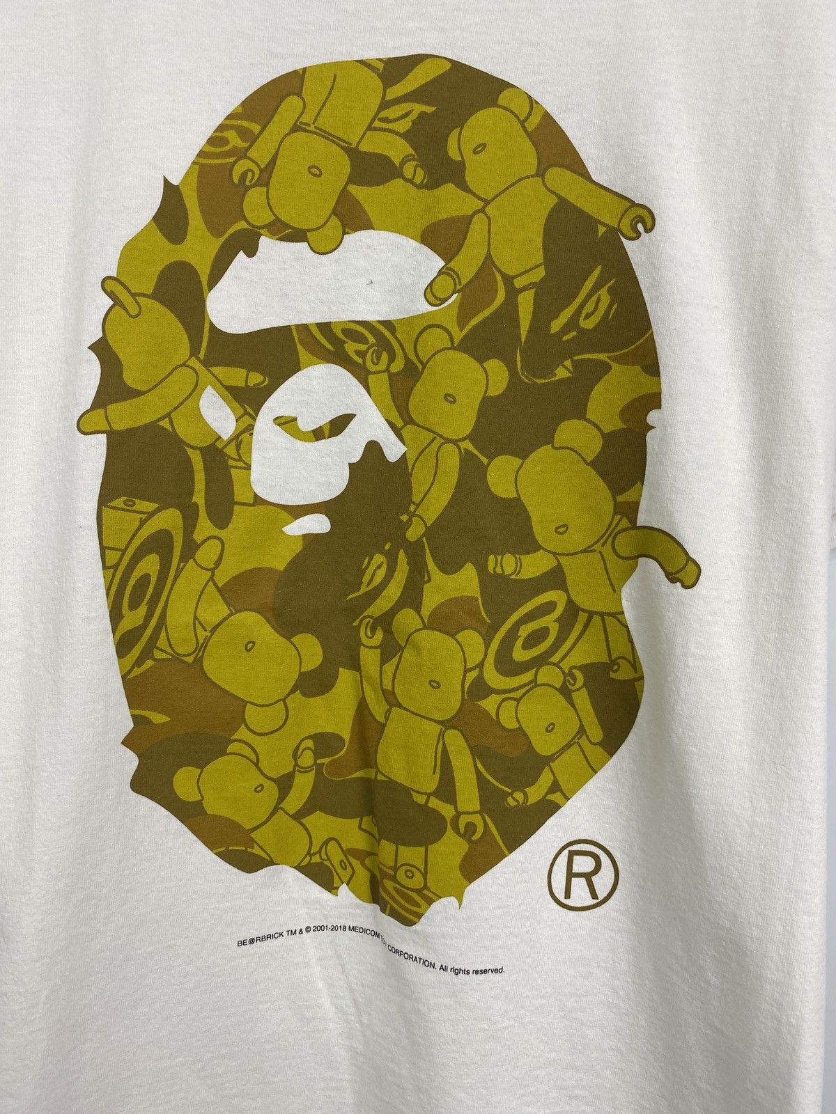 Bape Bape x Medicom Bearbrick Big Ape Head Tee Size US L / EU 52-54 / 3 - 4 Thumbnail