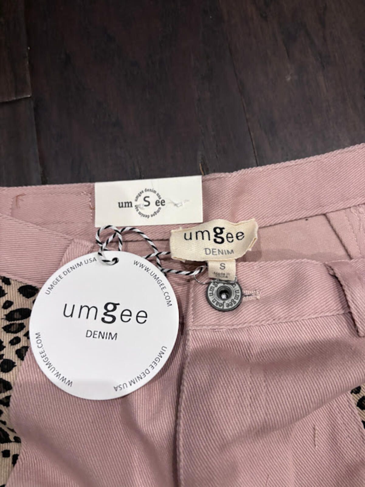 Other Umgee Denim Pink & Leopard High-Waisted Shorts Size S NWT Size 28" / US 6 / IT 42 - 3 Thumbnail