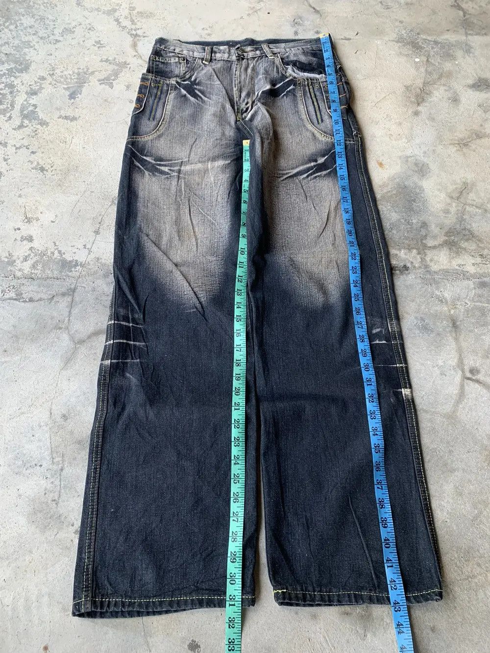 Le Grande Bleu (L.G.B.) Baggy TARWLAN nice faded style. Size US 30 / EU 46 - 3 Thumbnail