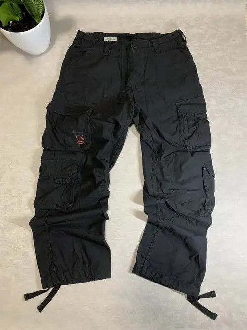 Designer Distressed function pleated baggy cargo pants Size US 32 / EU 48 - 5 Thumbnail