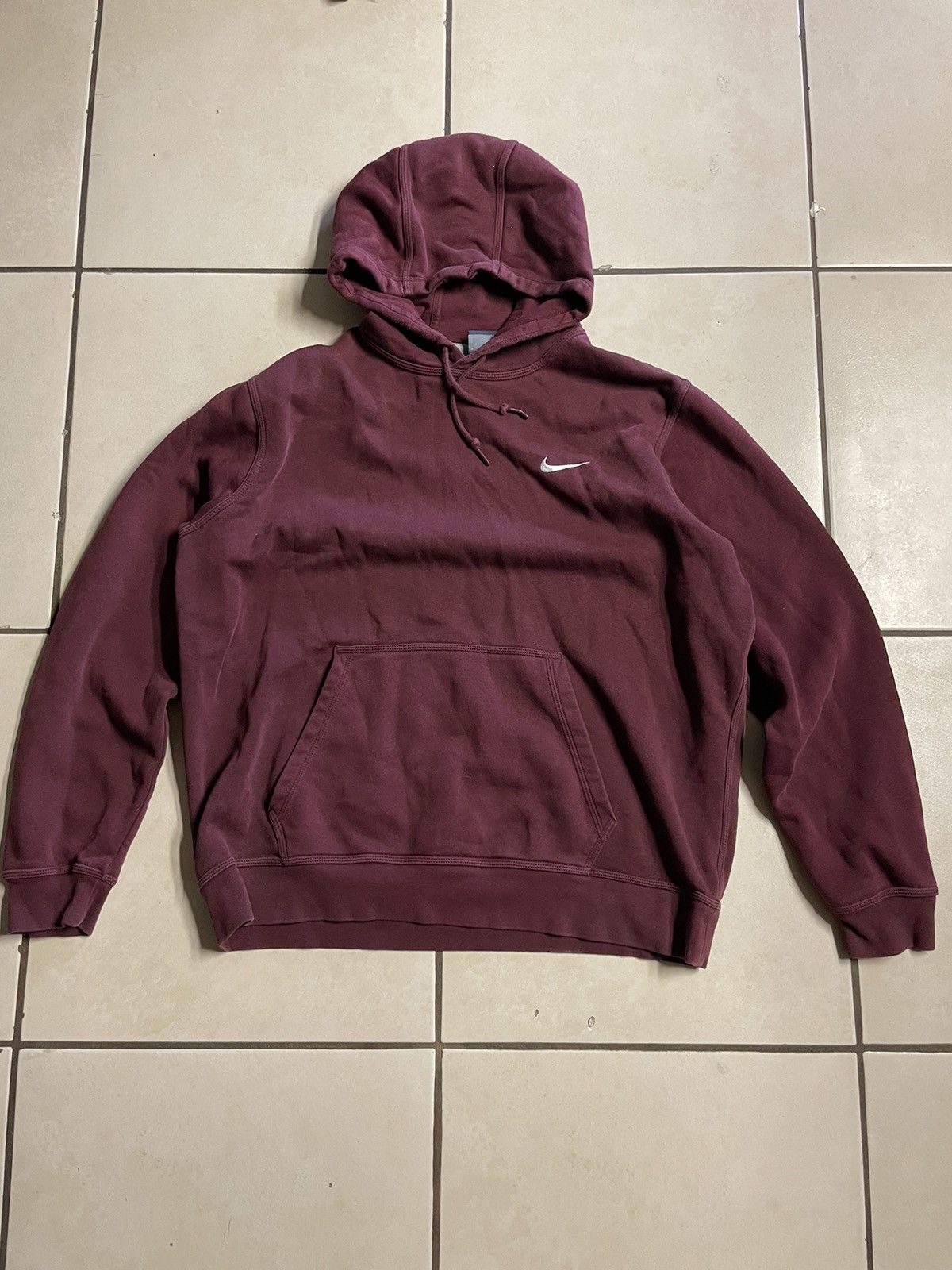 Nike Vintage Y2K Nike Hoodie Maroon Size US XL / EU 56 / 4 - 1 Thumbnail