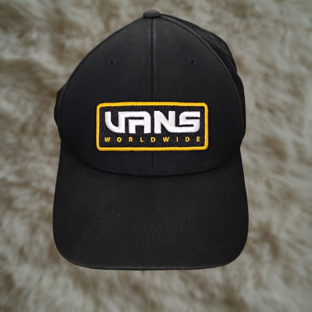 Vans VANS Snapback Hat Black 100% Cotton Adjustable Breathable Lightweight Men One Size Cap Cap? Size ONE SIZE - 1 Thumbnail