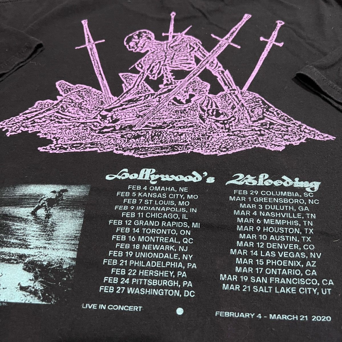 Rap Tees 2020 Post Malone Hollywood’s Bleeding Tour Promo Tee XL Size US XL / EU 56 / 4 - 3 Thumbnail