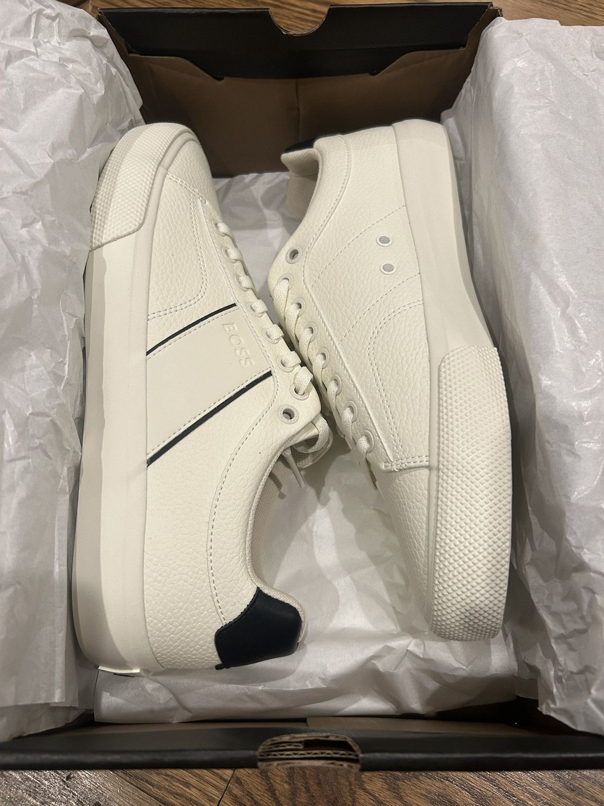 Hugo Boss BOSS - Leather Low Top Sneakers Size 9 Size US 9 / EU 42 - 8 Thumbnail