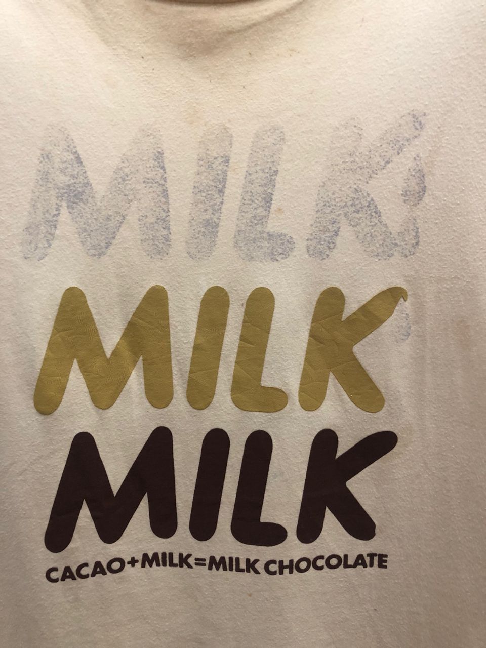 Designer Streetwear milk milk milk cacao+milk=milk chocolate meiji Size US M / EU 48-50 / 2 - 9 Thumbnail