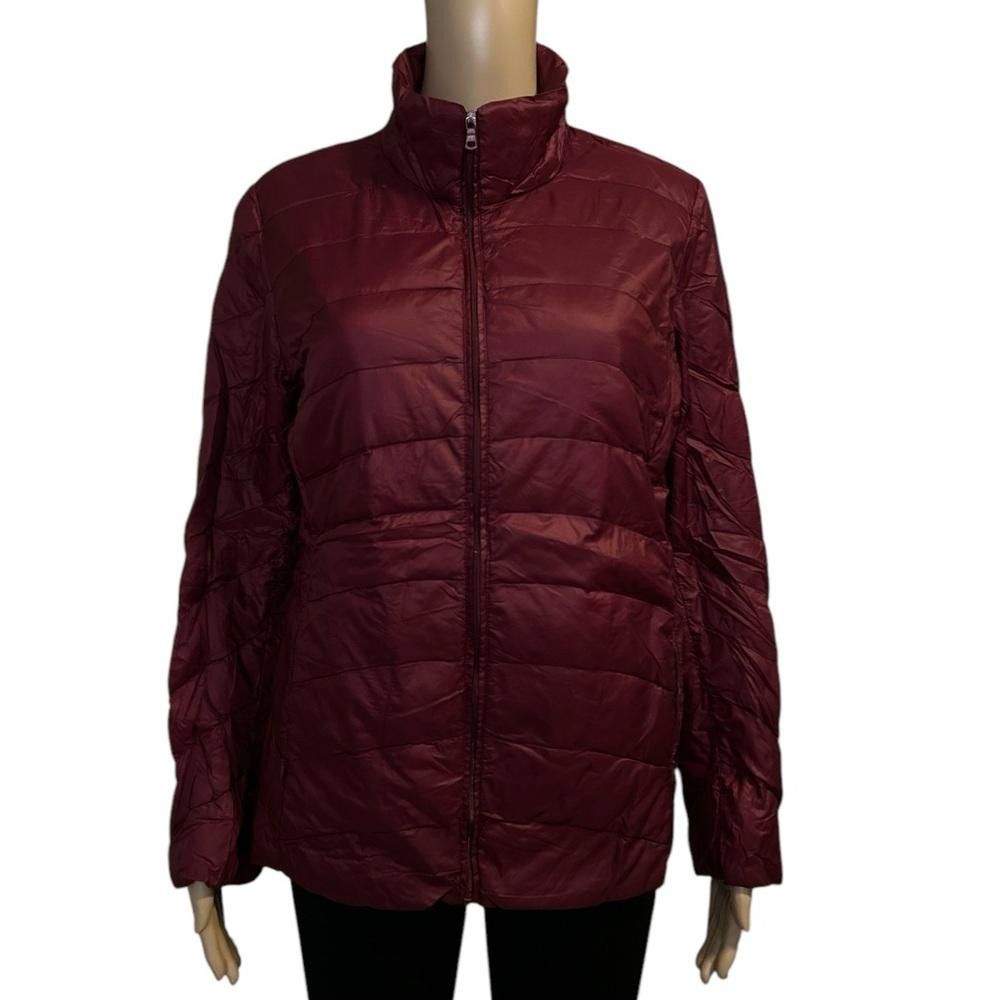 Designer Women's Burgundy Down Jacket Size M / US 6-8 / IT 42-44 - 2 Thumbnail