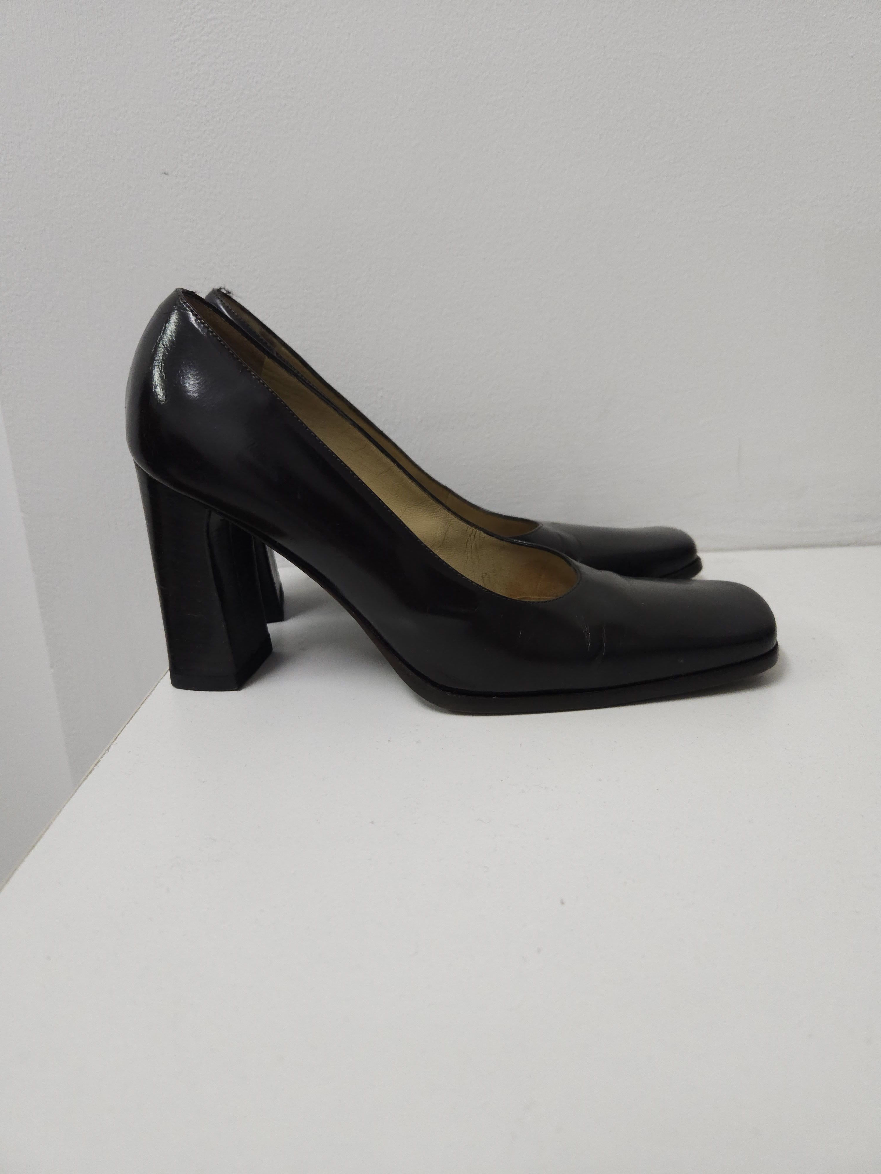 Gucci Archive Gucci square toe block heel pumps mules Size US 7 / IT 37 - 5 Thumbnail