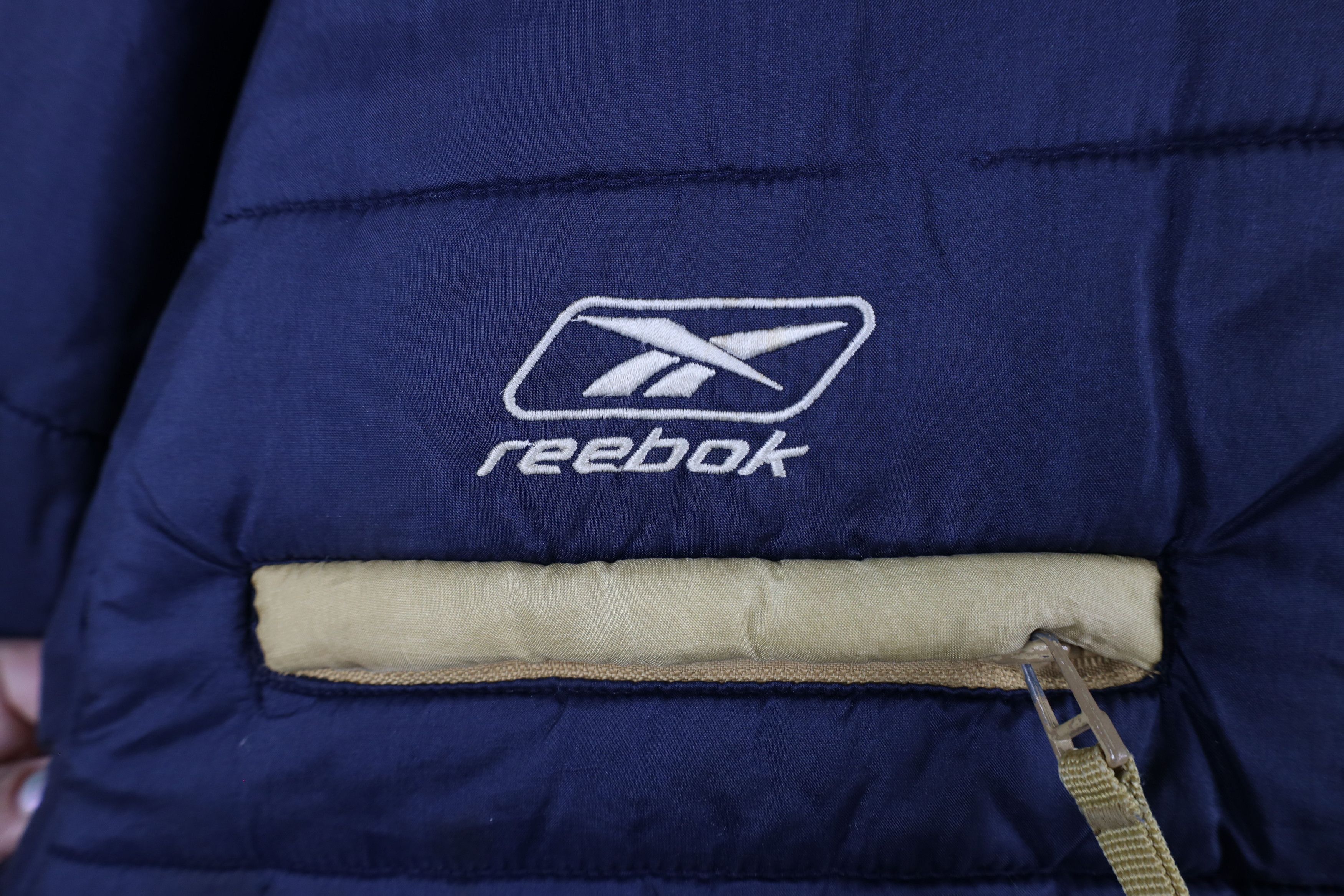 Reebok × Vintage Vintage 90s Reebok Rams Football Full Zip Puffer Jacket Size US XL / EU 56 / 4 - 4 Thumbnail