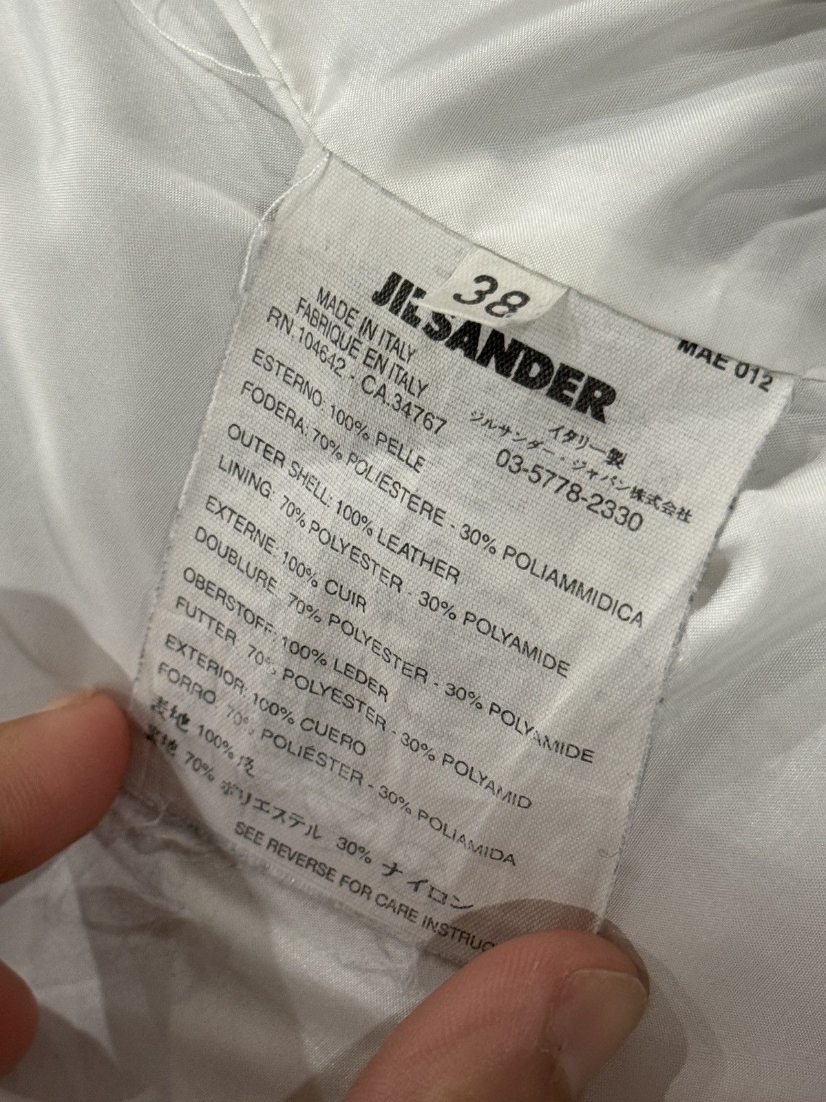 Jil Sander Jil sander Calfskin Rider Jacket White Size US S / EU 44-46 / 1 - 4 Thumbnail