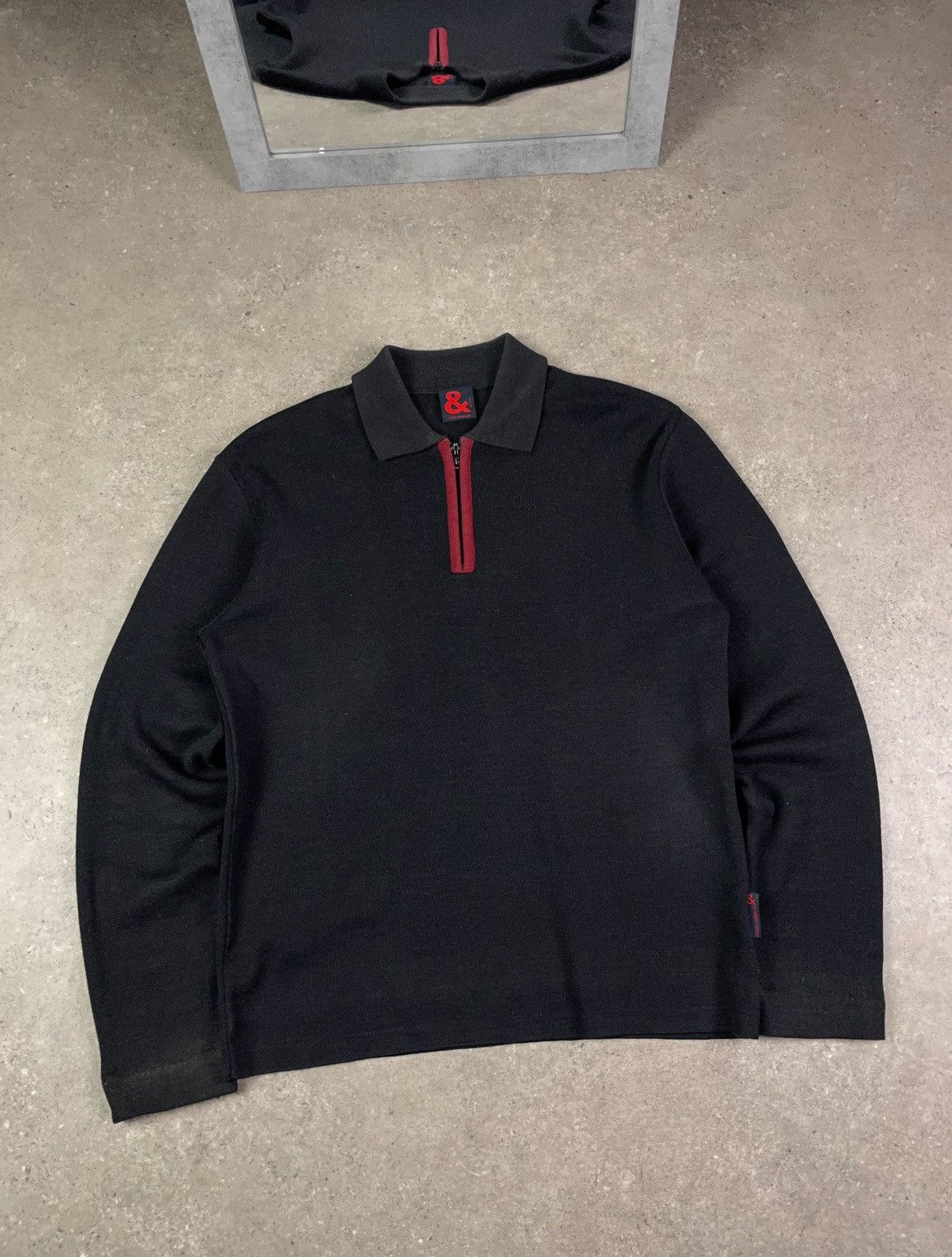 Dolce & Gabbana × Vintage Vintage 90s Dolce Gabbana Quarter 1/3 zip Wool Sweater Size US XL / EU 56 / 4 - 1 Thumbnail