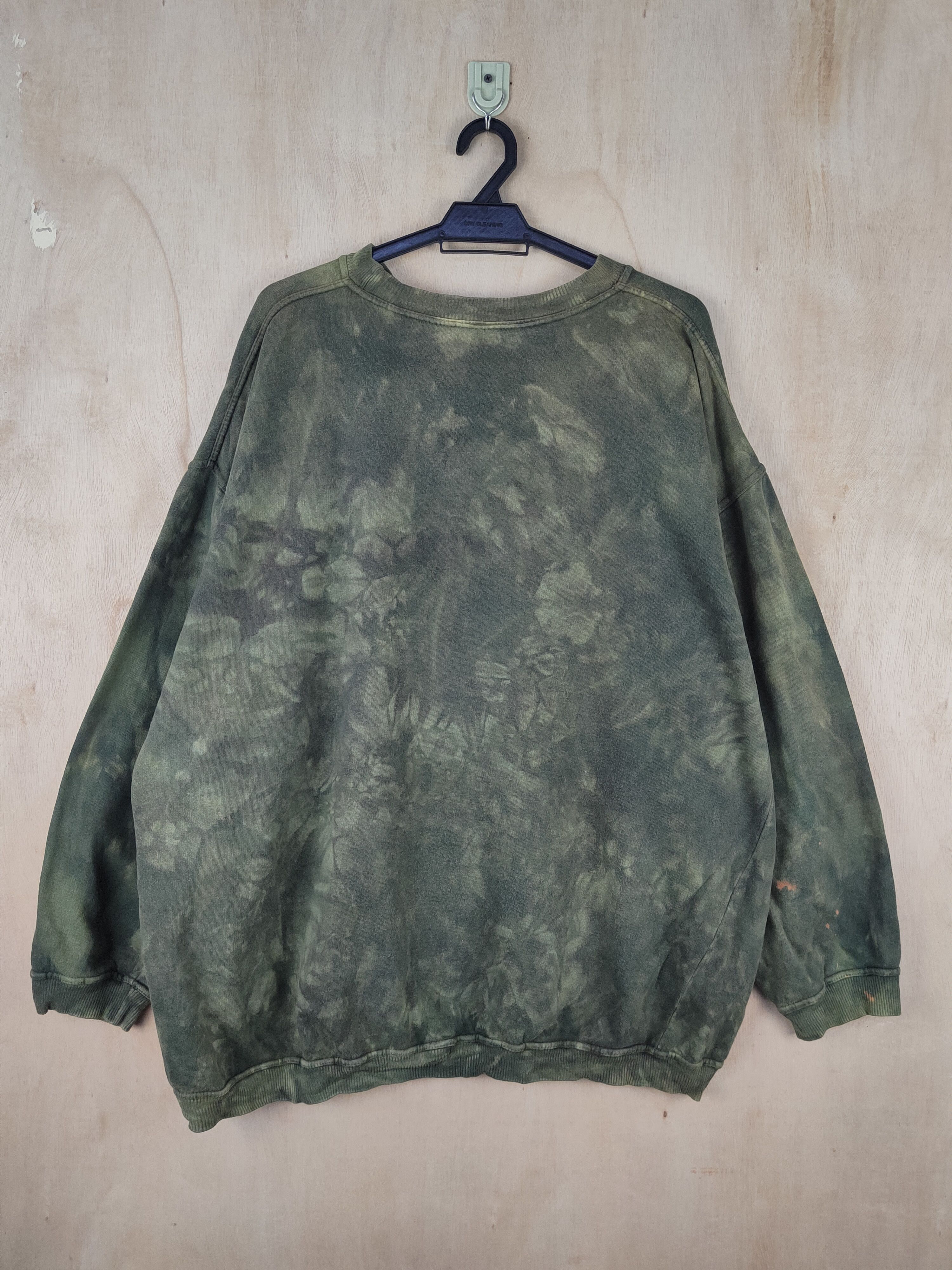 Japanese Brand Army Green Elephant acid wash vintage Sweatshirts #S2494 Size US L / EU 52-54 / 3 - 8 Thumbnail