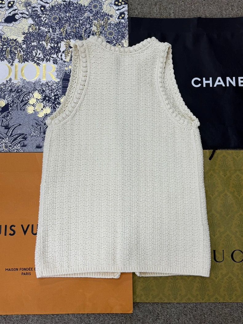 Chanel chanel White knitted vest jacket Size XXS / US 00 / IT 34 - 3 Thumbnail
