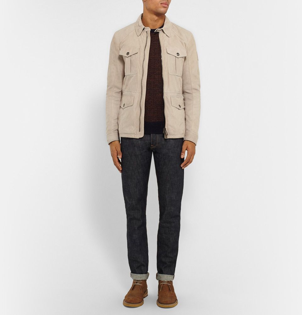 Belstaff Coveted, Badass New $2,500 BELSTAFF Beige Suede Field Jacket Size US M / EU 48-50 / 2 - 12 Thumbnail